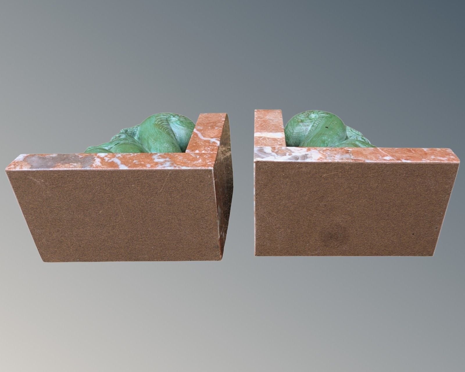 Good Pair Of Art Deco Marble Squirrel Bookends photo vinterior
