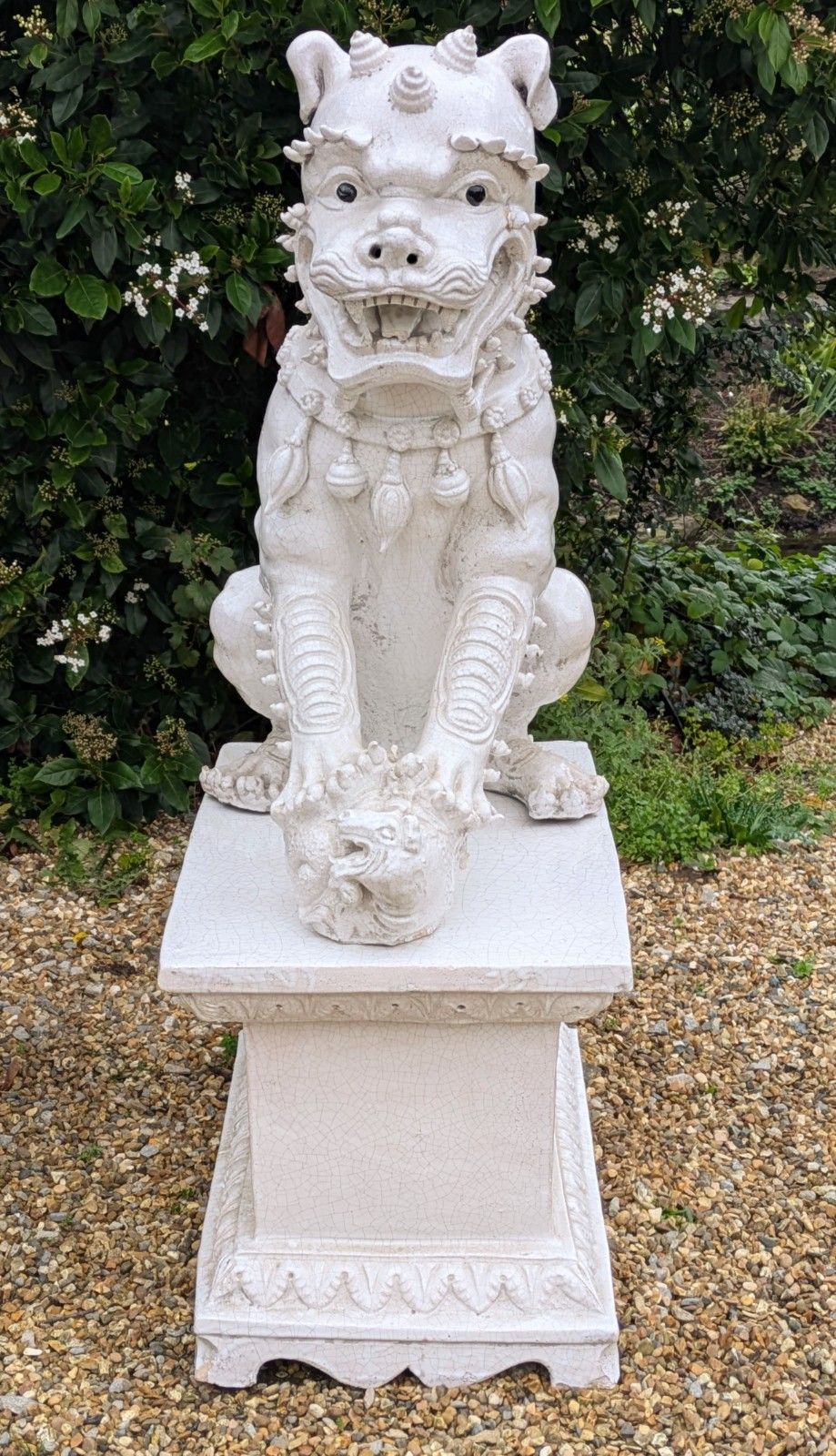 photo furniture Imposing Antique Dogs Of Foe Glazed Terracotta Dragon Lions