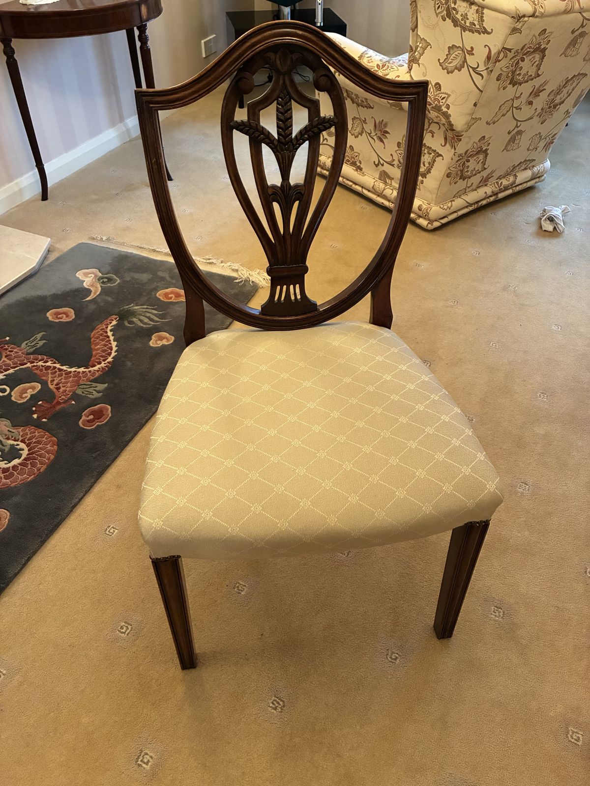 Charles Barr Antique Reproduction Dining Table + 6 Chairs photo for sale