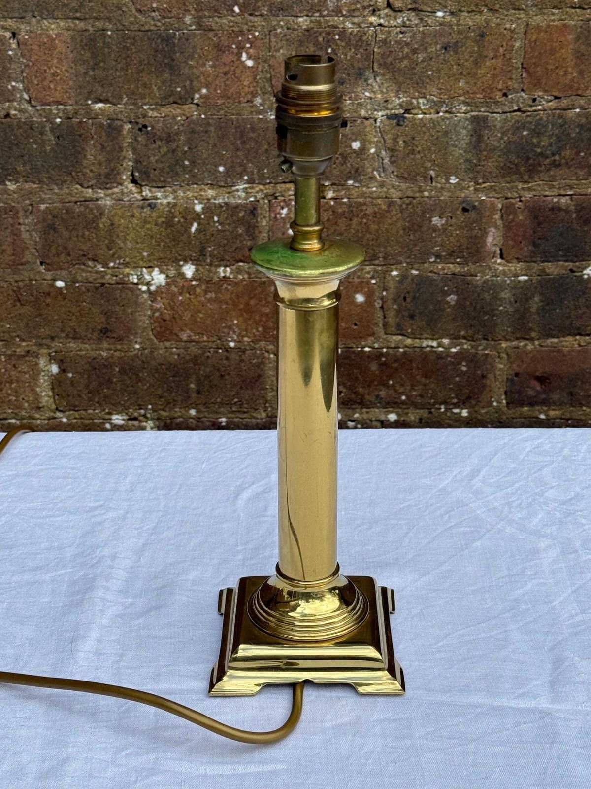 Vintage Brass Candlestick Table Lamp, 1980s Bhs Retro Lamp, Classic Brass Lighting, Retro Home Décor, Working, Pat Tested photo 78.0