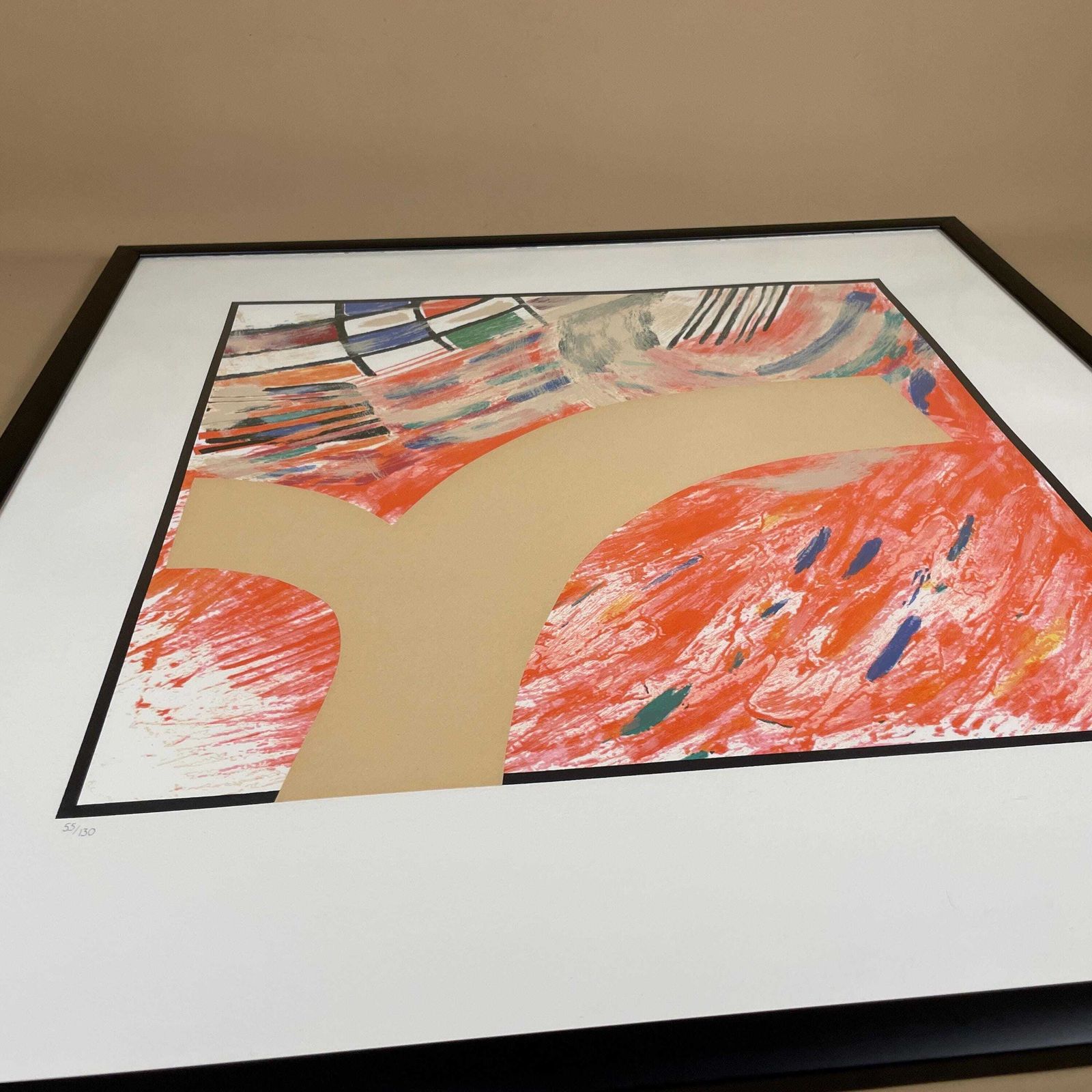 photo vintage Sandra Blow Iridescent Wave 2004 Abstract Art 55/130 Silkscreen Print On Paper Framed Contemporary Artwork Black Frame Large Wall Art