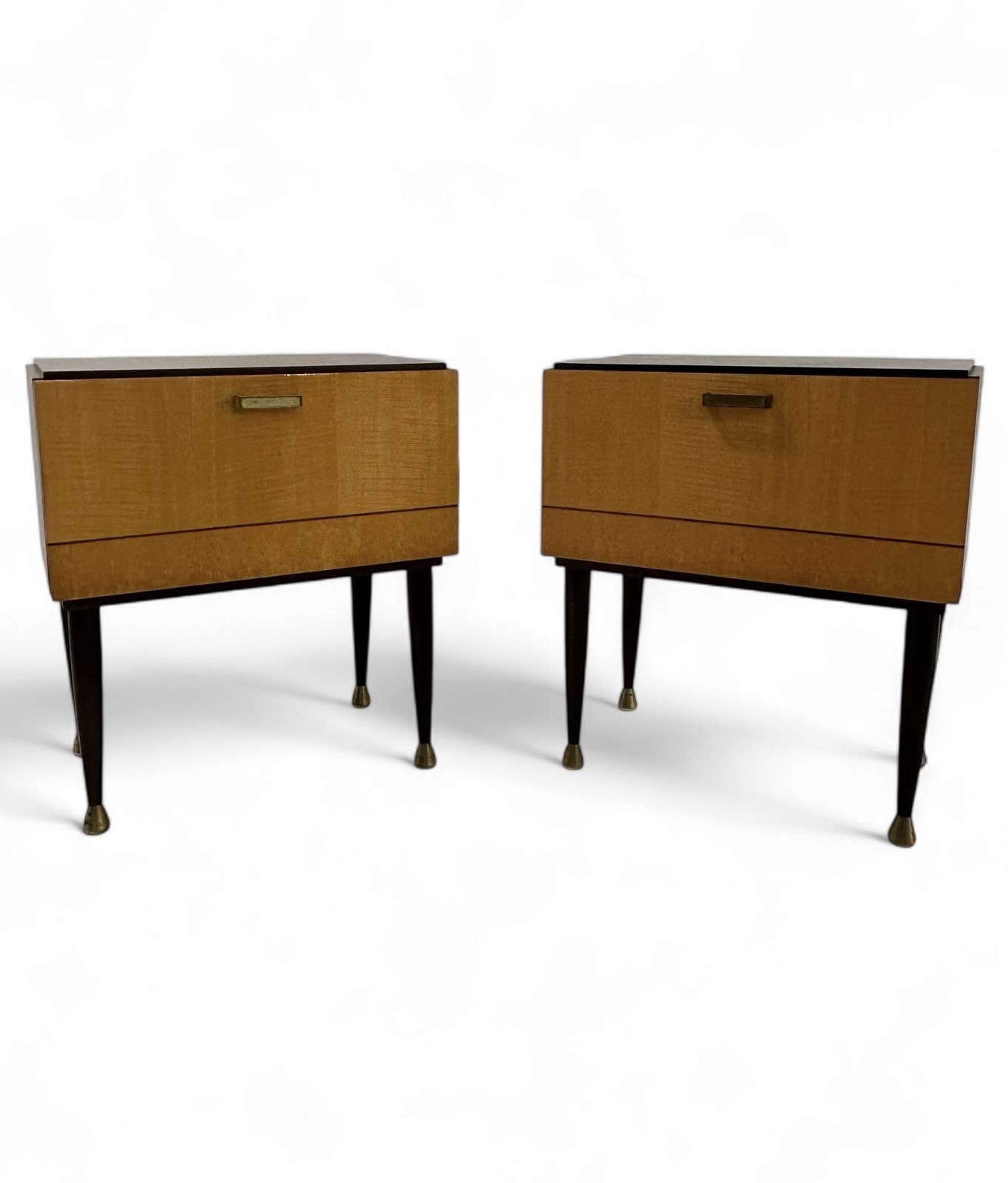 photo for sale Italian Mid Century Modern Bedroom Suite Constructed In Mahogany & Burr Maple 1956