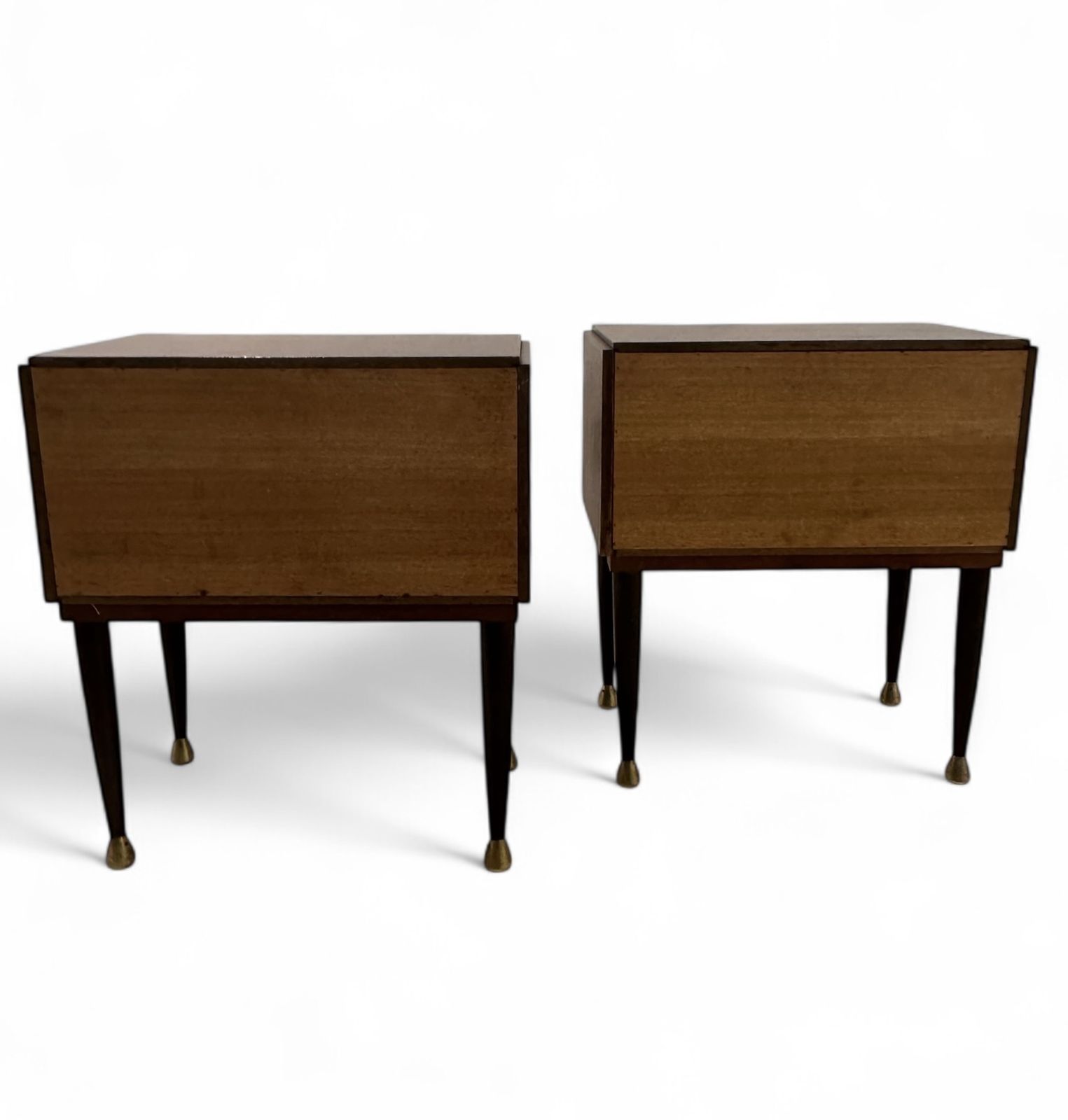 photo vintage Italian Mid Century Modern Bedroom Suite Constructed In Mahogany & Burr Maple 1956