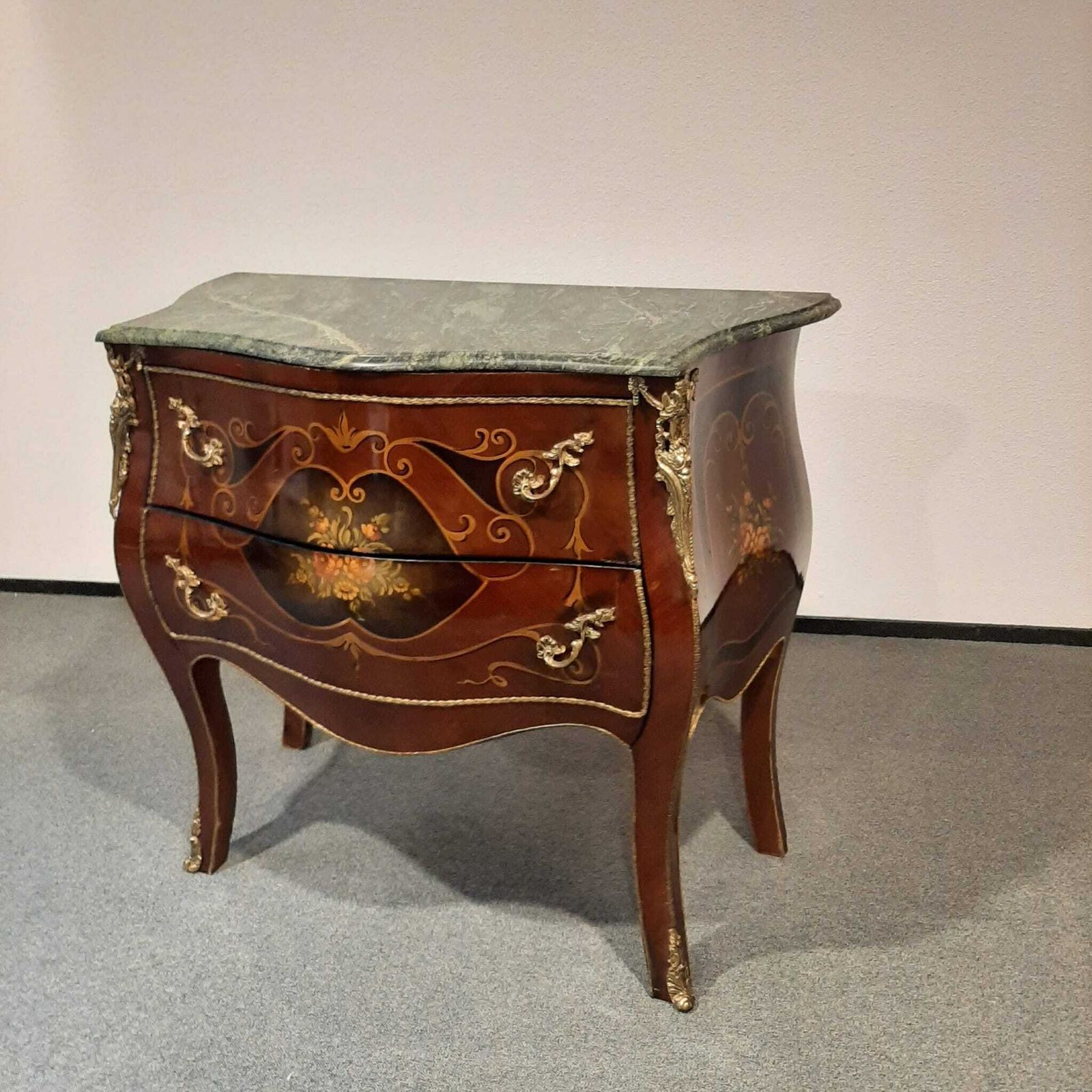 French Style Bombé Commode (Chest Of Drawers) In The Louis XV Style photo vintage