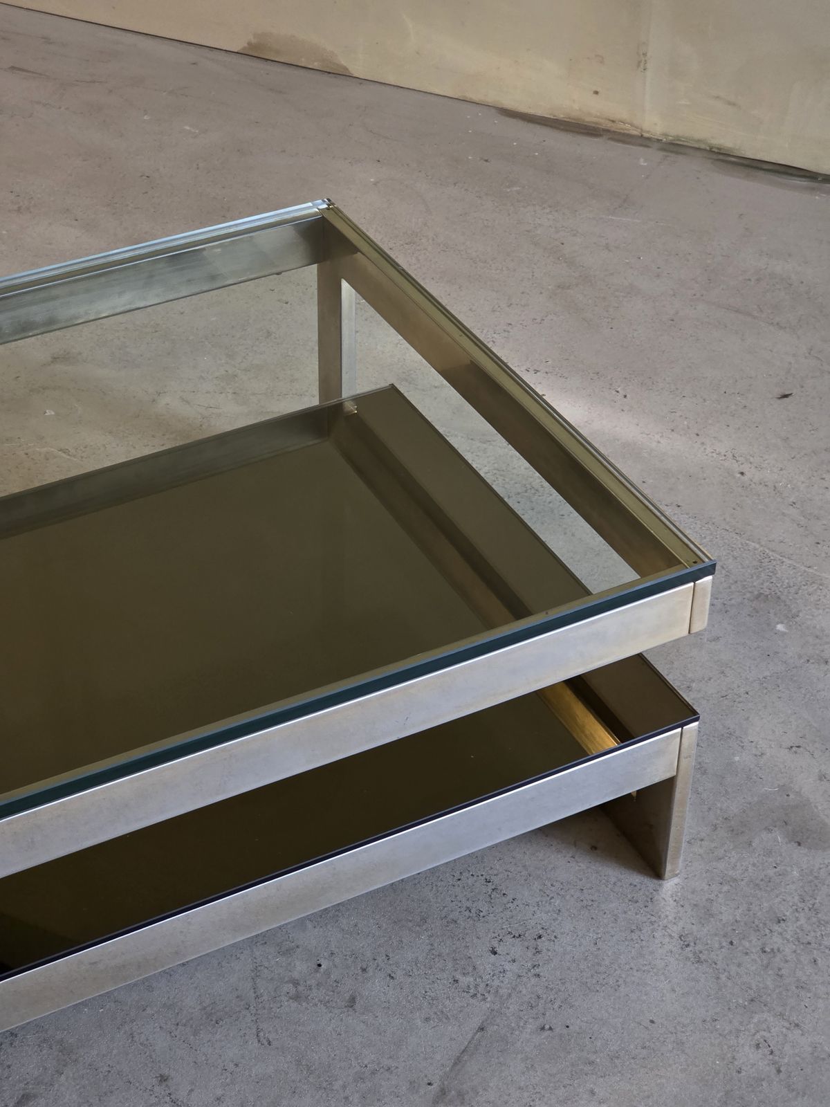 photo furniture Belgochrom Messing En Glas G Tafel