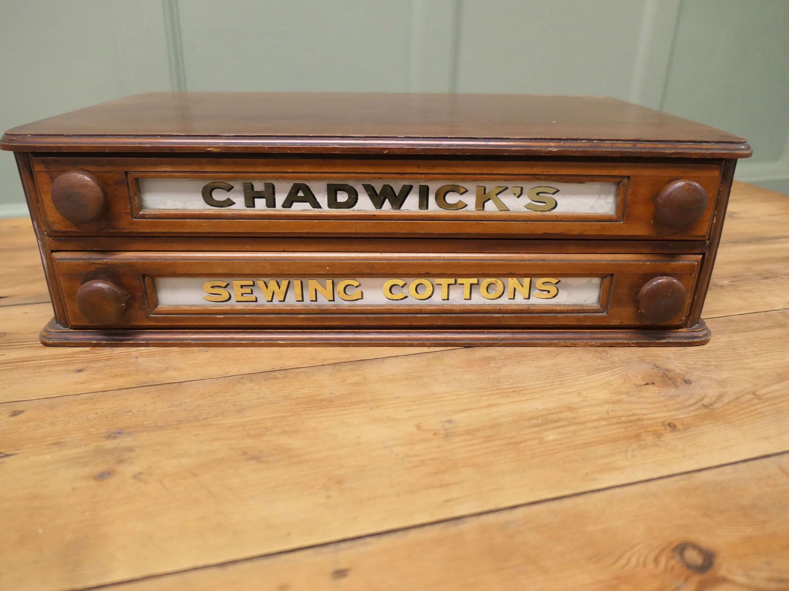 Chadwick’s Sewing Cottons Haberdashery Display Case photo Furniture