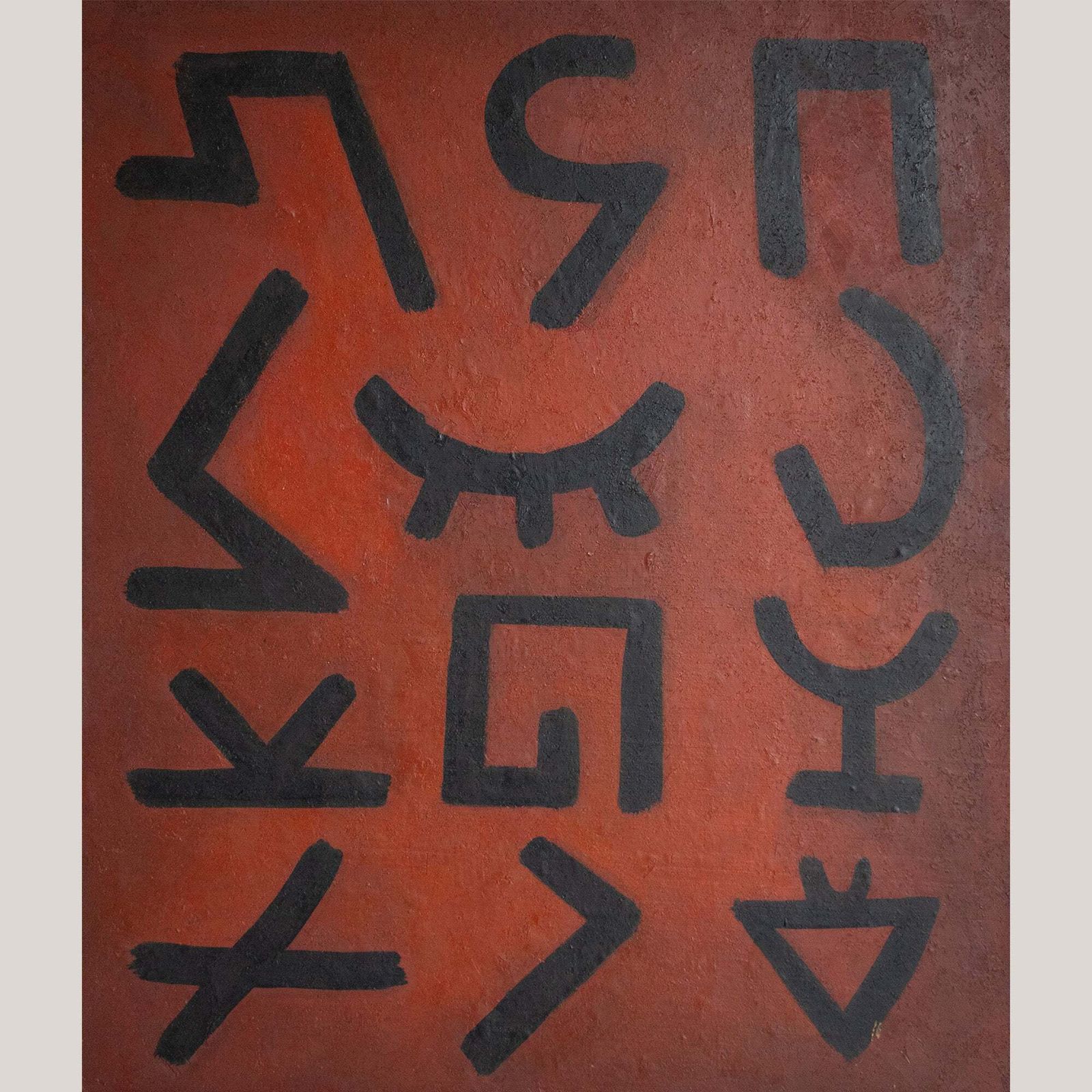 Geometrische Abstractie In Rood – Manuel Rufi Gibert