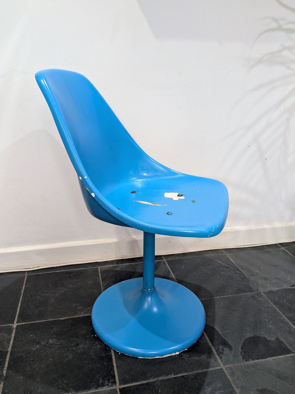 Set Of 4 Vintage 1960s Tulip Chairs   Blue   Eero Saarinen / Knoll Reproductions photo buy