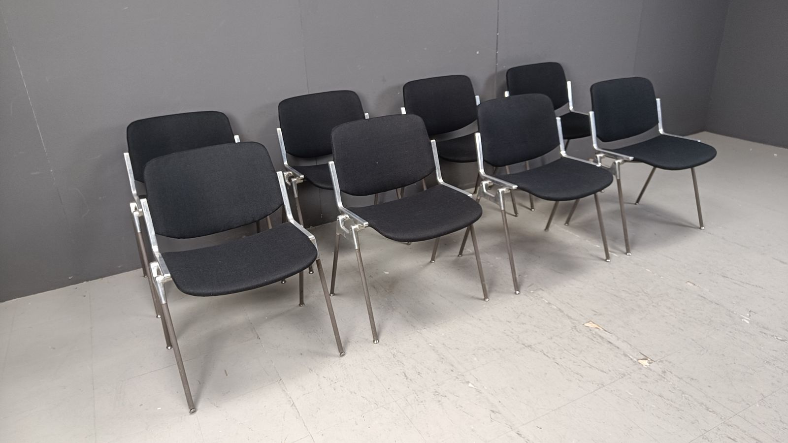 Vintage Dsc 106 Side Chairs By Giancarlo Piretti For Castelli, Set Of 8 photo 1250.0