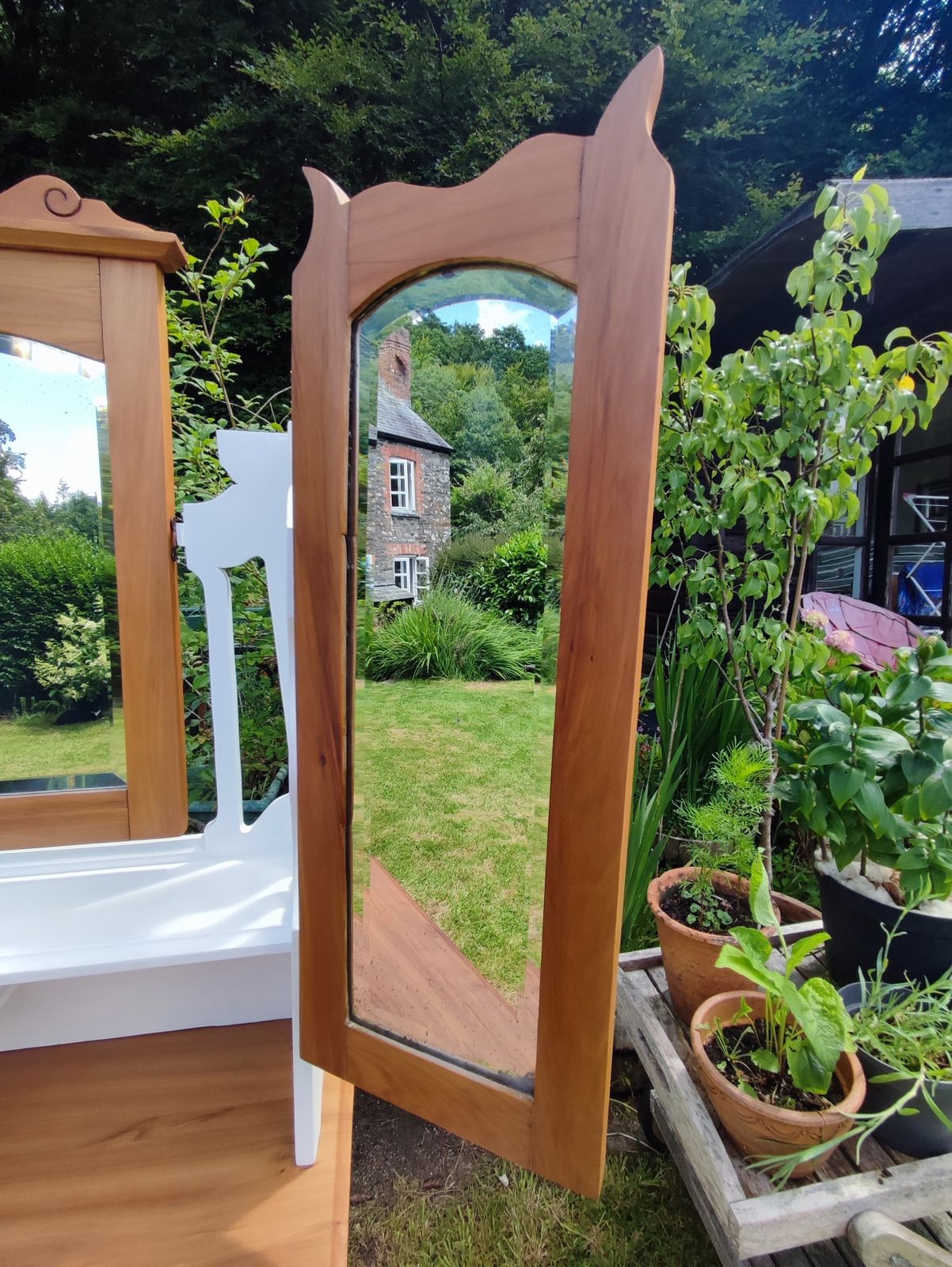 Edwardian Walnut Mirrored Dressing Chest – Fully Restored   Original Handles   Simply Stunning! photo for sale