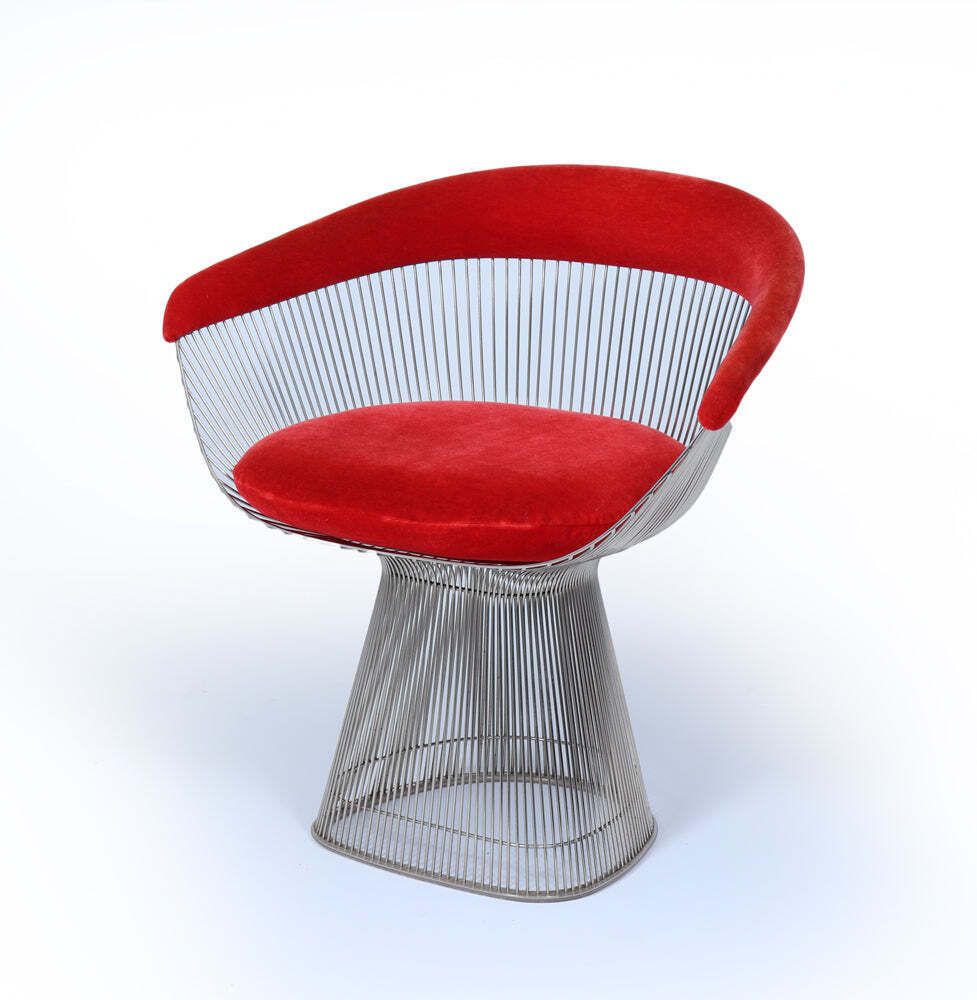 Set Of Four Warren Platner Dining Armchairs For Knoll, 1960s photo furniture