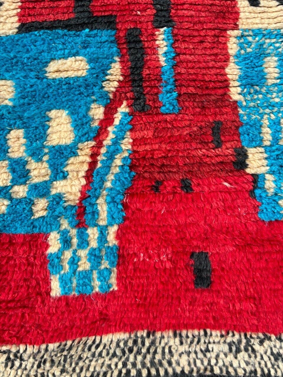 Artistic Modern Berber Runner Rug Abstract Boho Hallway Rug Flurteppich Marokkanischer Teppich Flur Runner Wool Rug 70x330 Cm photo vinterior