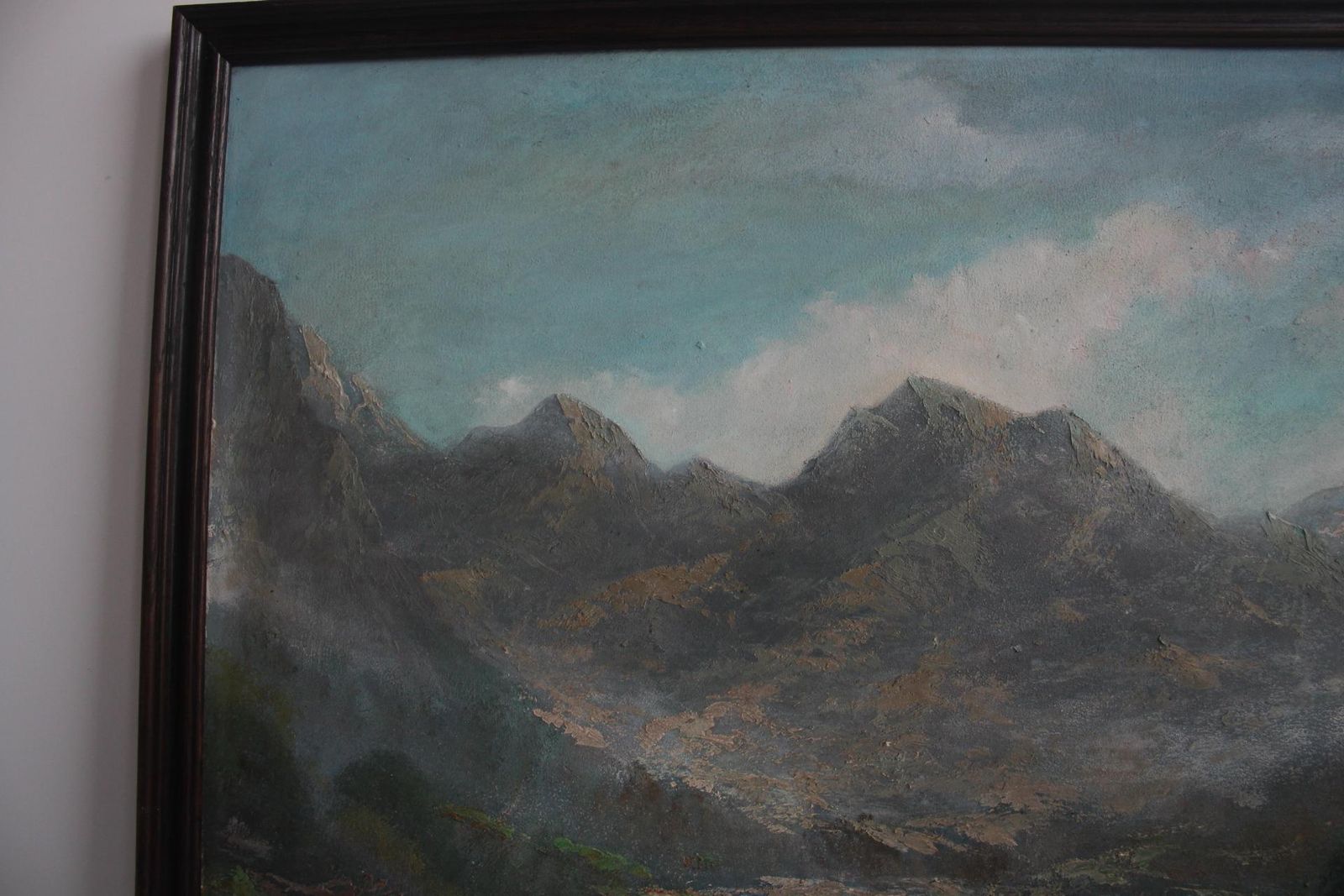 Hand Painted Painting, Oil On Fiberboard, Signed, Czechoslovakia, 1960's. photo buy