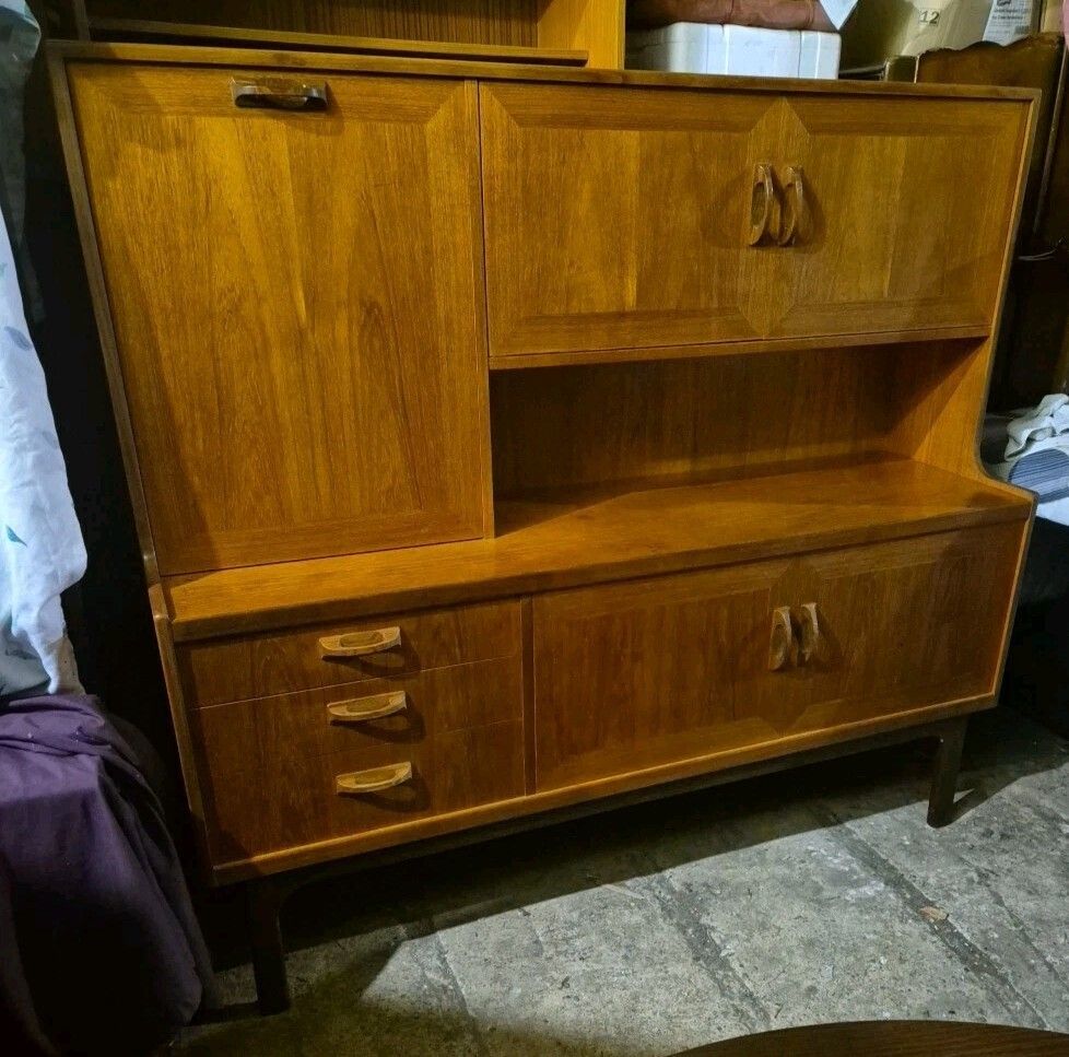 Vintage G Plan Sierra Highboard – Mid Century Modern Teak Cabinet