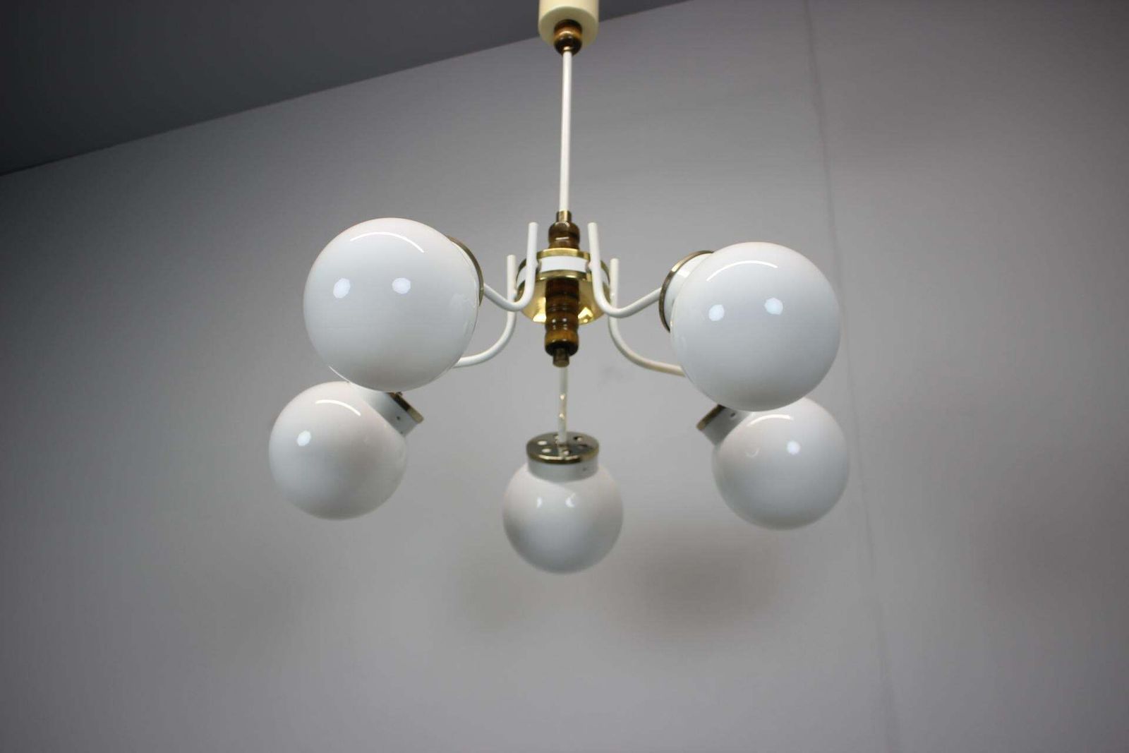 1970s Glass Chandelier, Czechoslovakia photo furniture