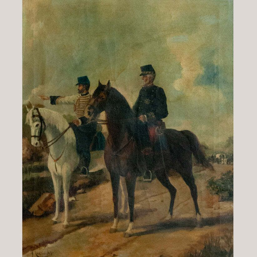 Militaire Officieren Te Paard – Gesigneerd J. Cusachs