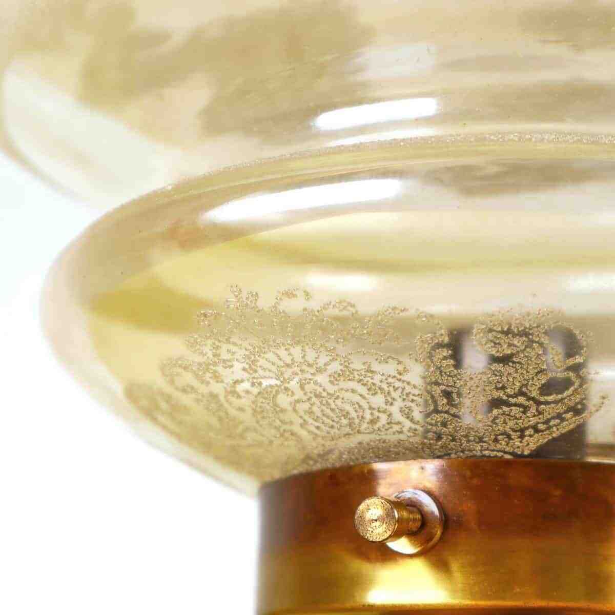 Vintage Table Lamp With Embossed Glass Decoration photo 87.0