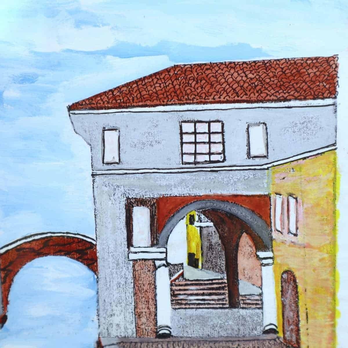 Pair Of Works Depicting Comacchio From The 1990s photo for sale