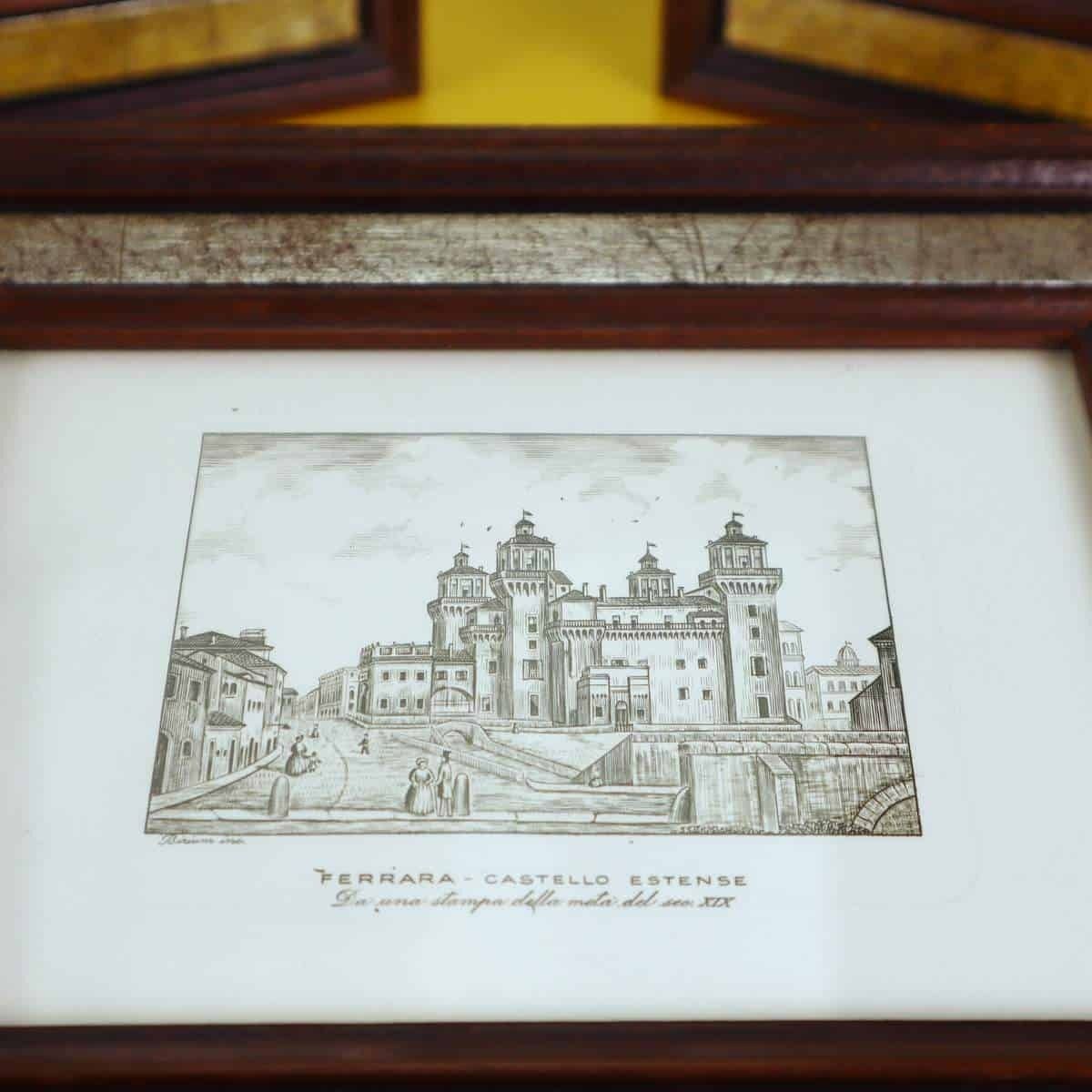 Engravings Of The City Of Ferrara With 3 Piece Frame photo furniture