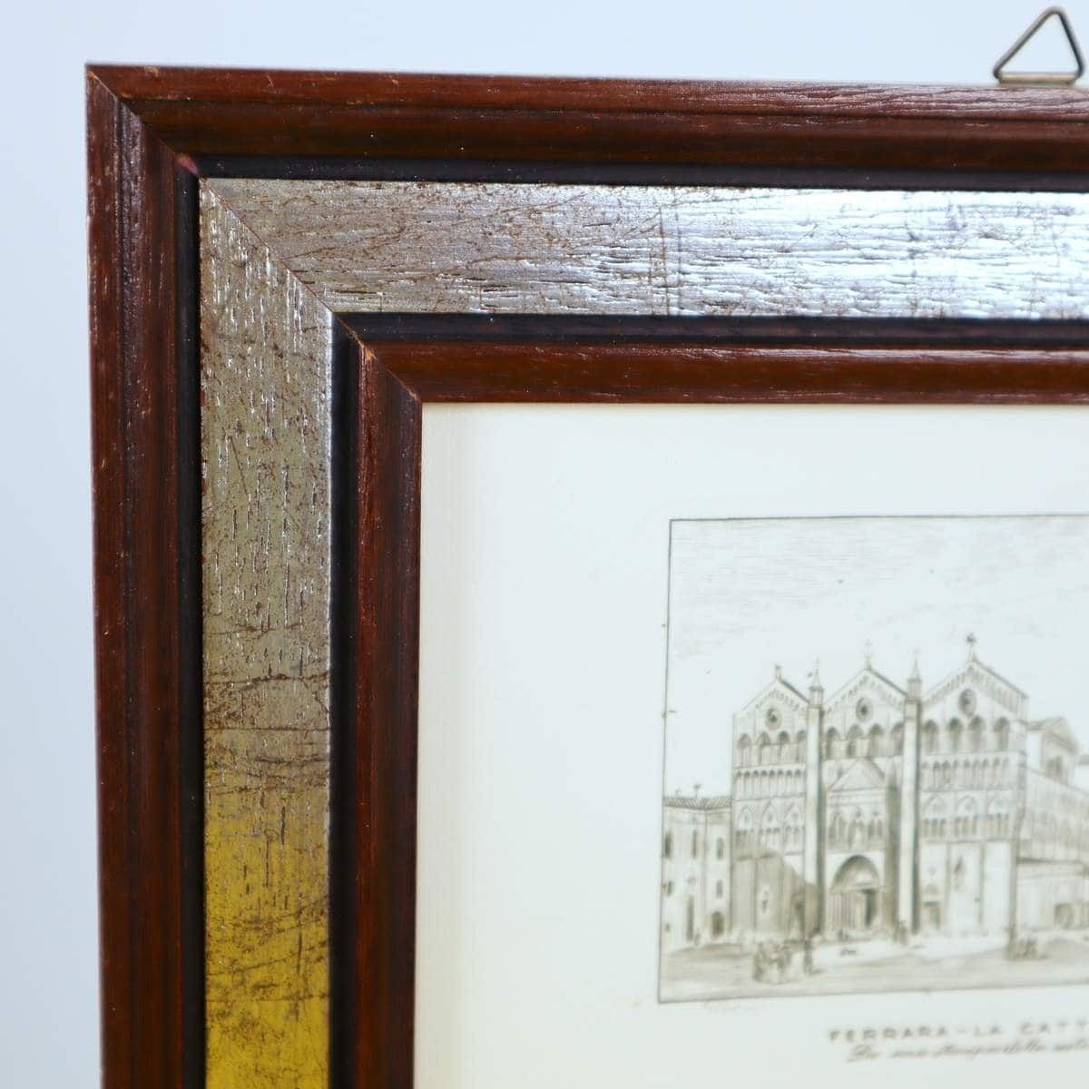 Engravings Of The City Of Ferrara With 3 Piece Frame photo 66.0