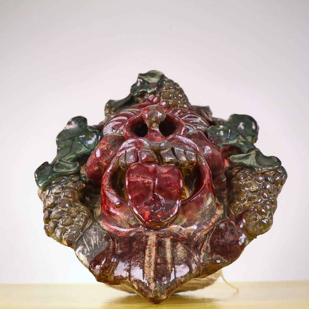 Bacchus Mask Sculpture In Ceramic By Seminara Paolo Condurso photo 816.0