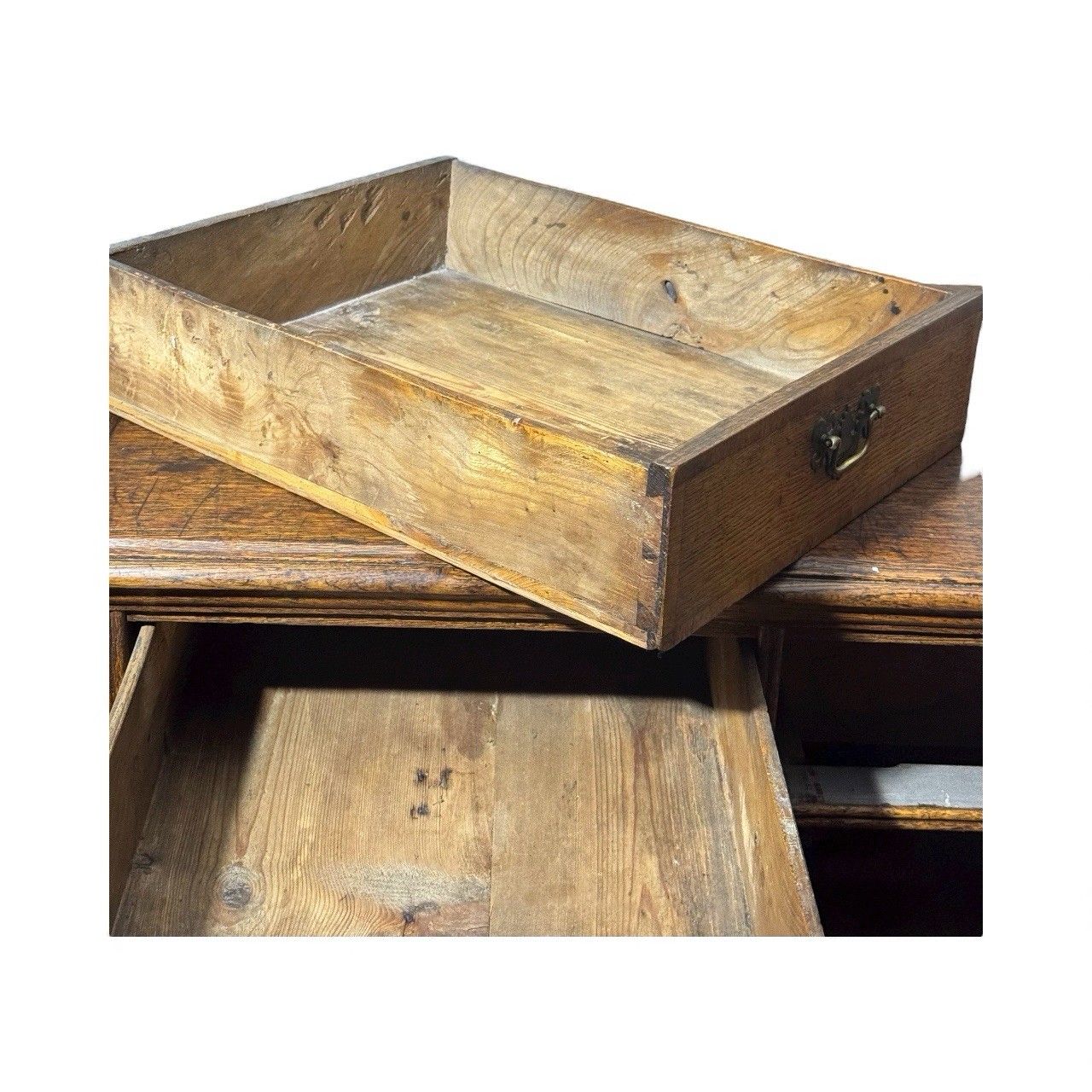 photo furniture Antique William And Mary Oak Chest Of Drawers Cross Banded Provincial Chest Rare