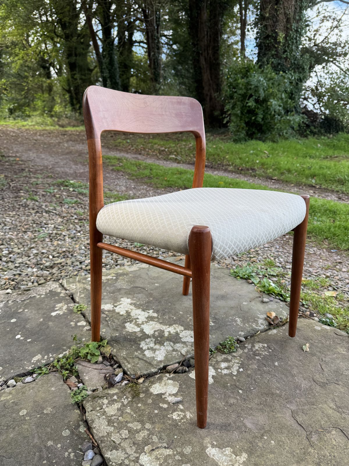 Authentic Set Of 6 Niels Otto Møller Dining Chairs, 4 Dining, 2 Carvers & Expanding Dining Table — Danish Mcm Design photo 2499.99