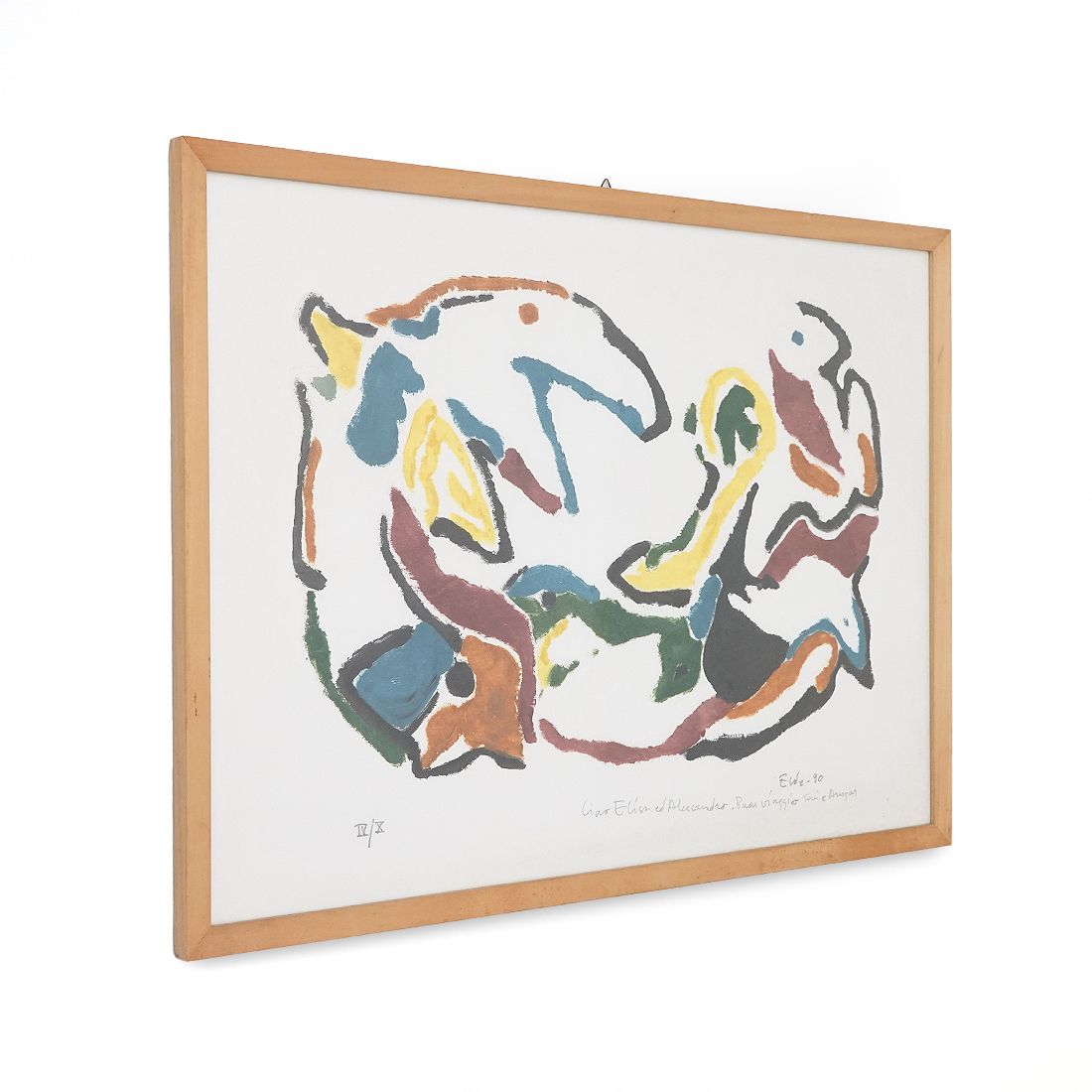 Ansgar Elde, Monotype Engraving And Woodcut From A Monotype For Il Bostrico, 1990s photo buy