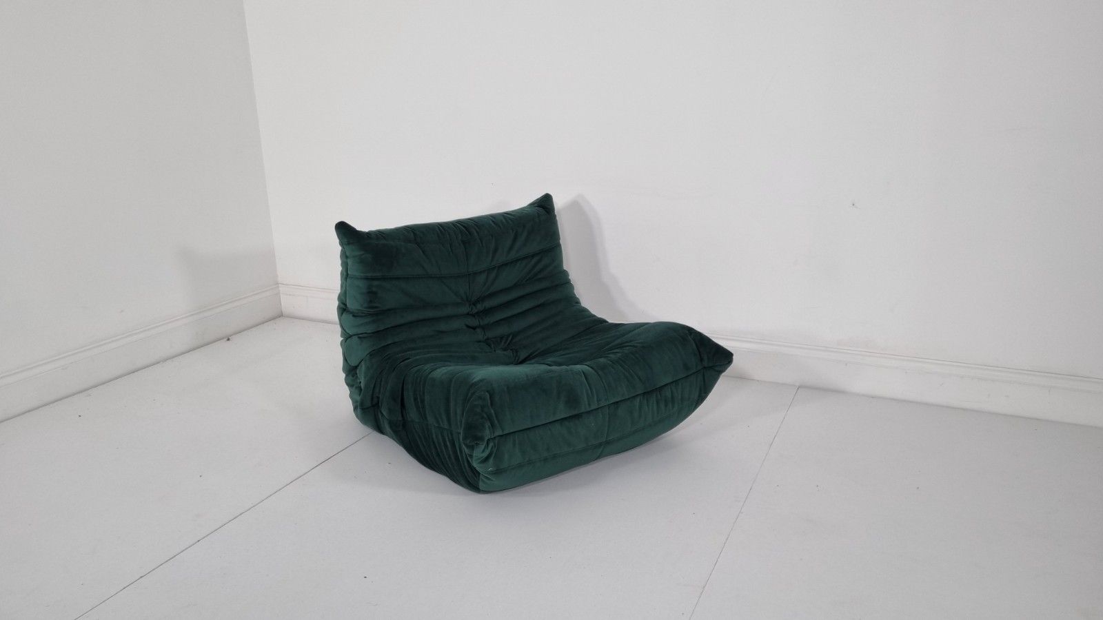 photo for sale Ligne Roset Togo Chair In Luxurious Deep Green Velvet Immaculate