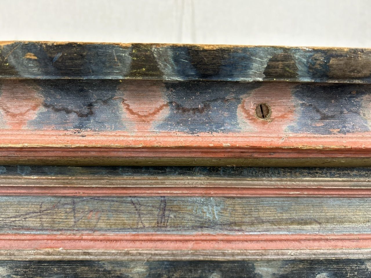 Antique Painted Swedish Wooden Wall Cupboard photo buy