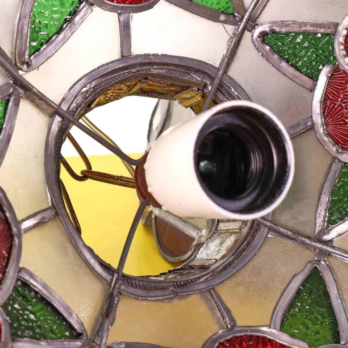 photo buy Pair Of Vintage Leaded Glass Chandeliers