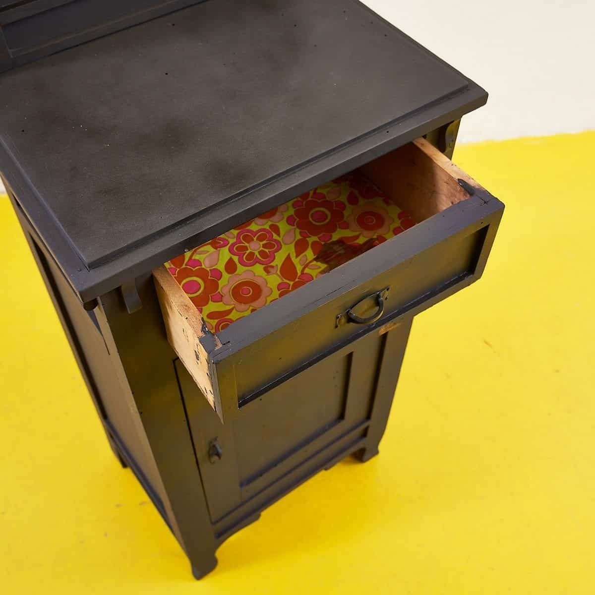 Vintage Wooden Bedside Table From The 1940s photo for sale