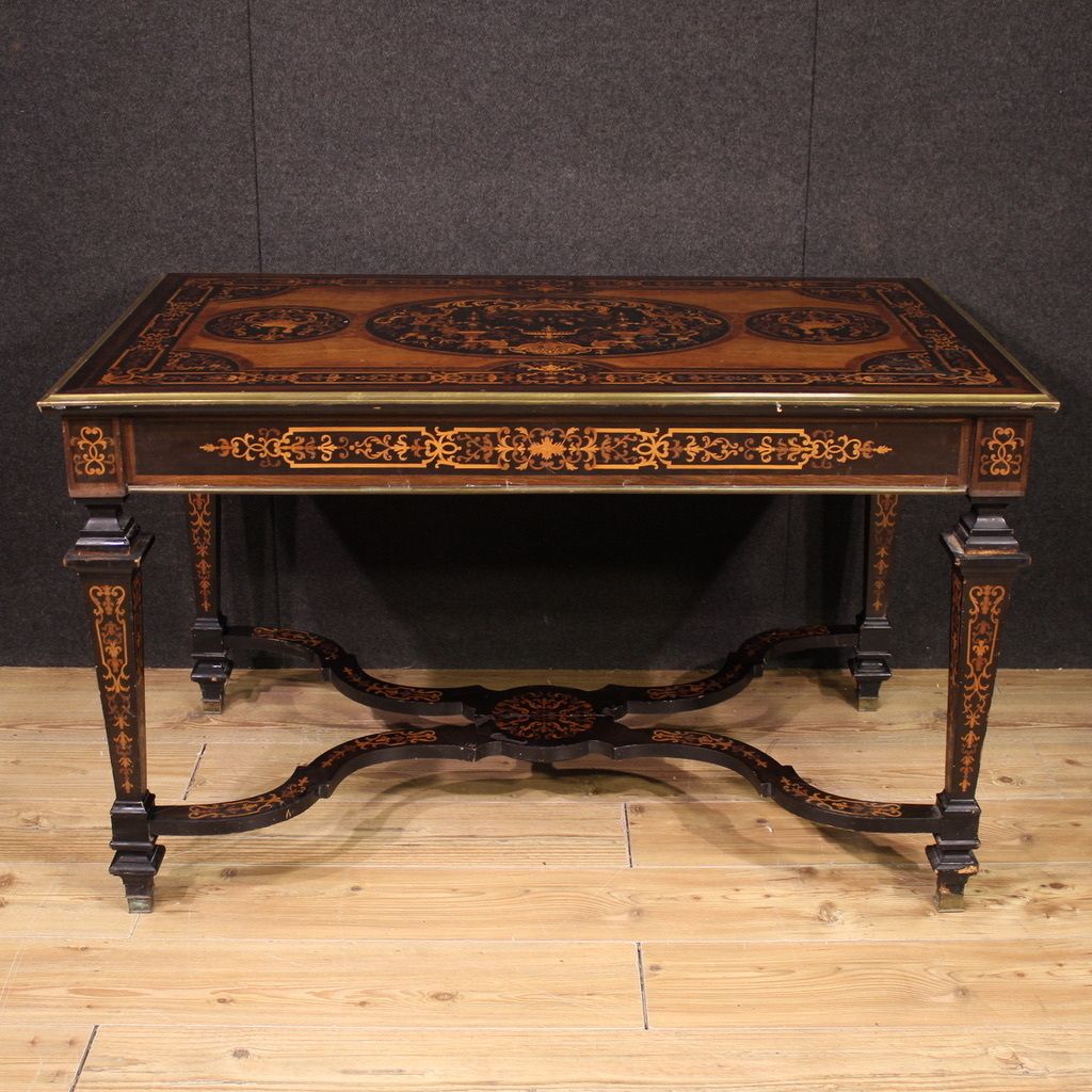 20th Century French Inlaid Writing Table photo Furniture