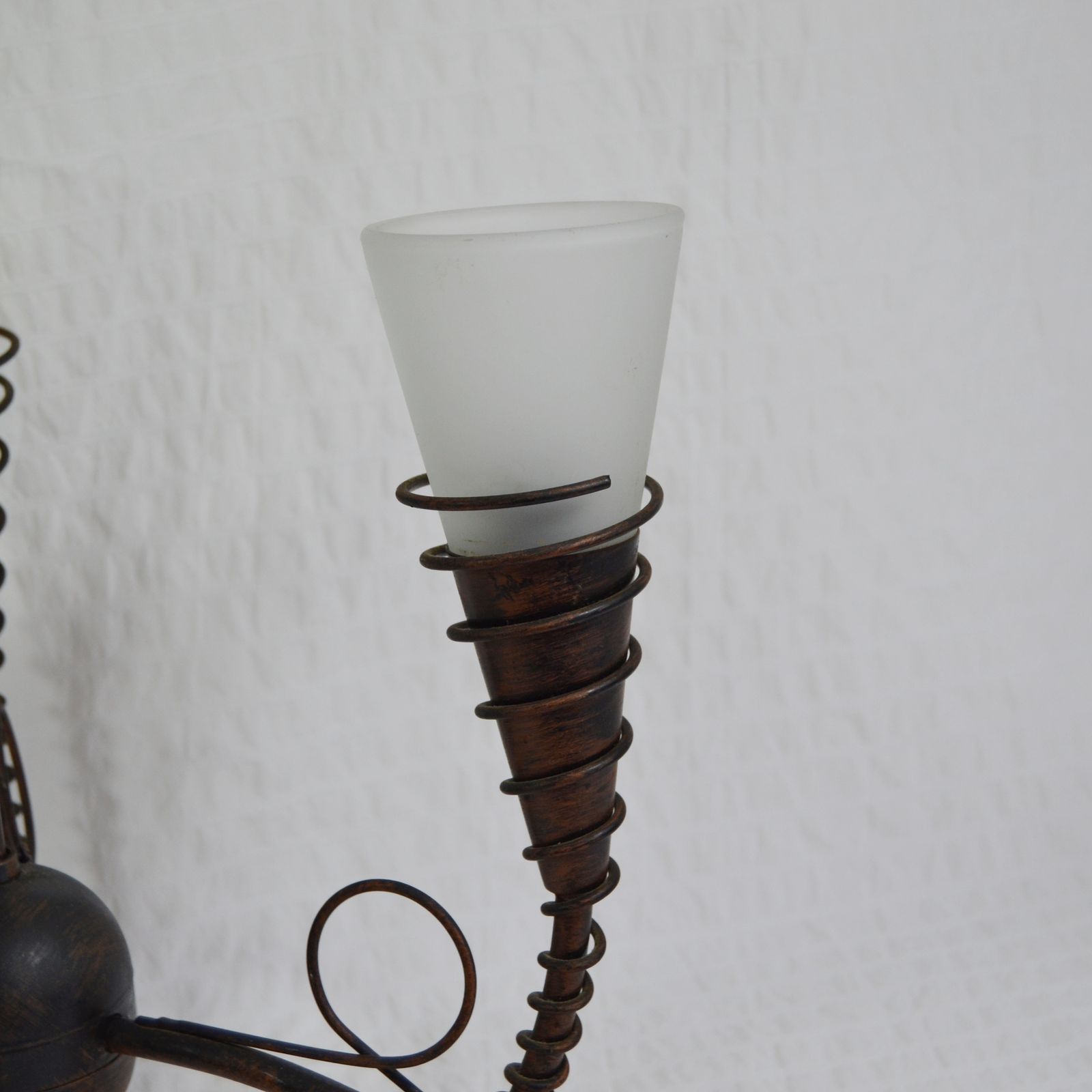 Vintage 1990's Ceiling Light, Twisted Metal 3 Arm photo furniture
