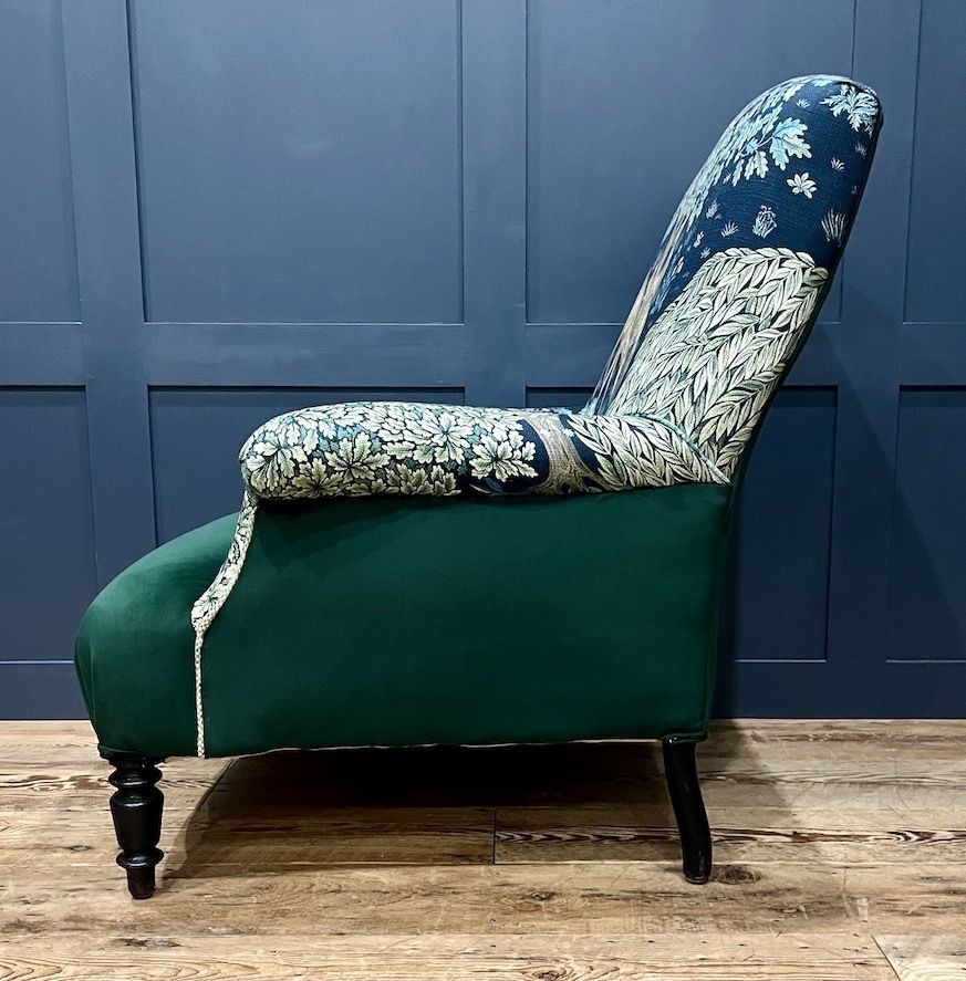 A Rare Antique French Napoleon III Salon Set Comprising Two Armchairs And Footstool photo buy