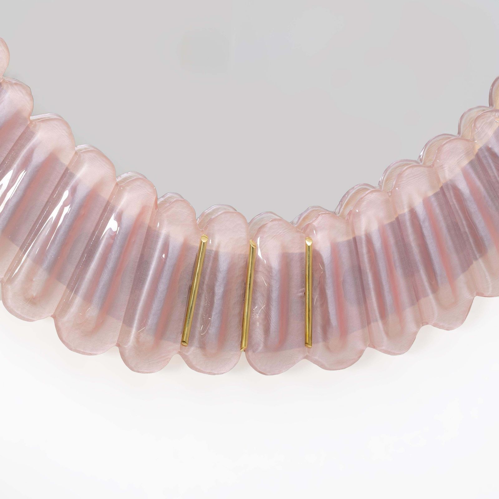 Mid Century Modern Italian Oval Mirror In Brass And Pink Murano Blown Glass photo Home Decor