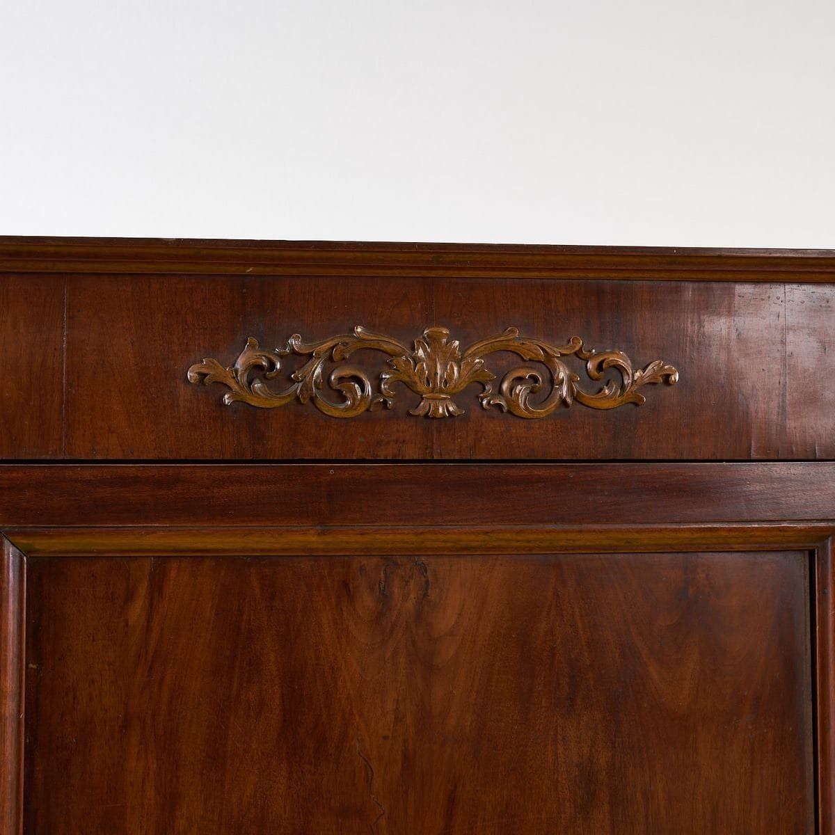 Antique Walnut Slabbed Wooden Wardrobe photo furniture