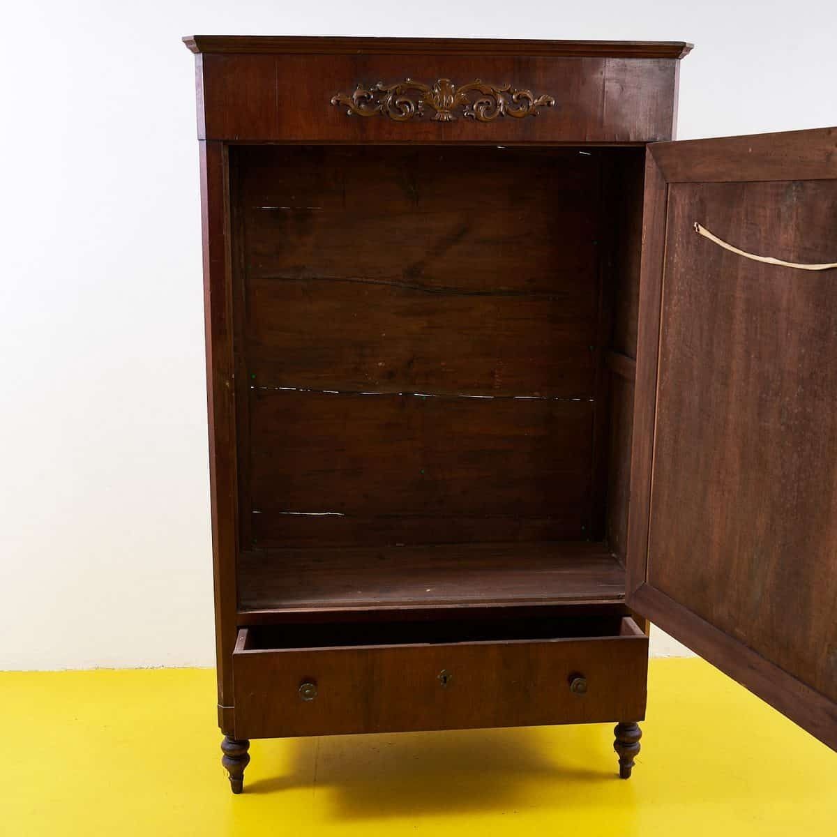 Antique Walnut Slabbed Wooden Wardrobe photo buy