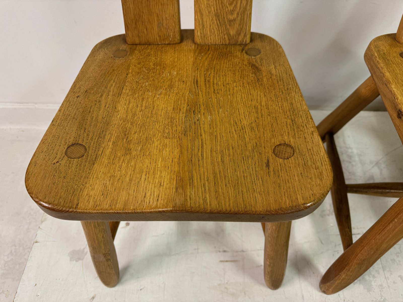 Set Of Four 1960s Oak Dining Chairs By De Puydt photo 1295.0