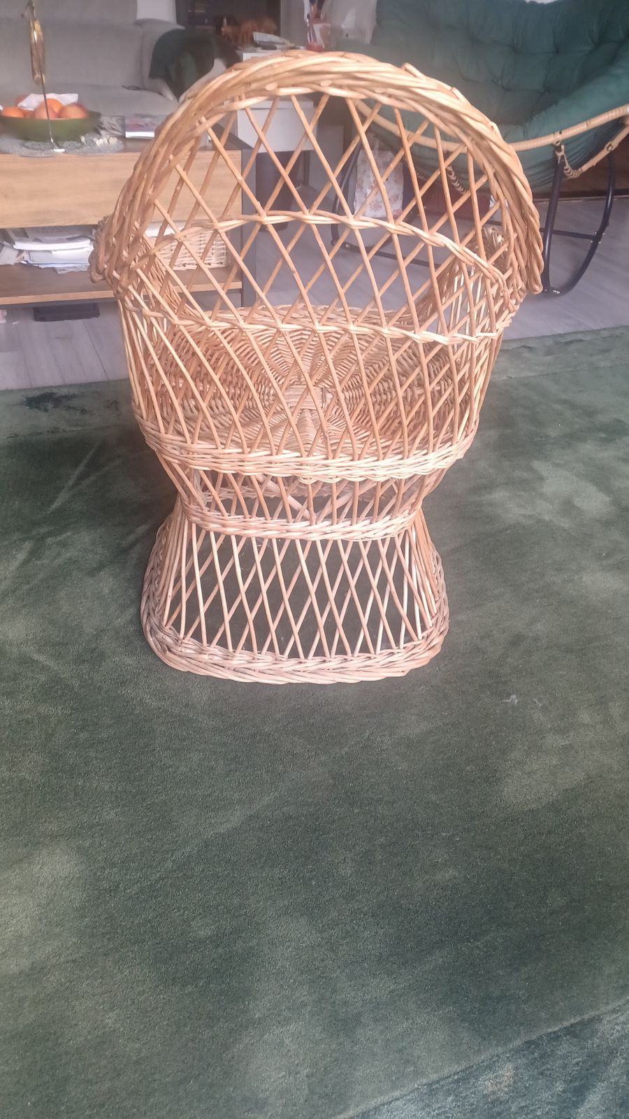 1980's Cane/Rattan Lounge Chair