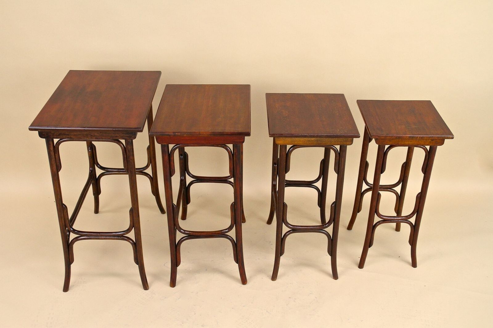 photo furniture 20th Century Art Nouveau Bentwood Nesting Tables By Thonet, Austria Circa 1905