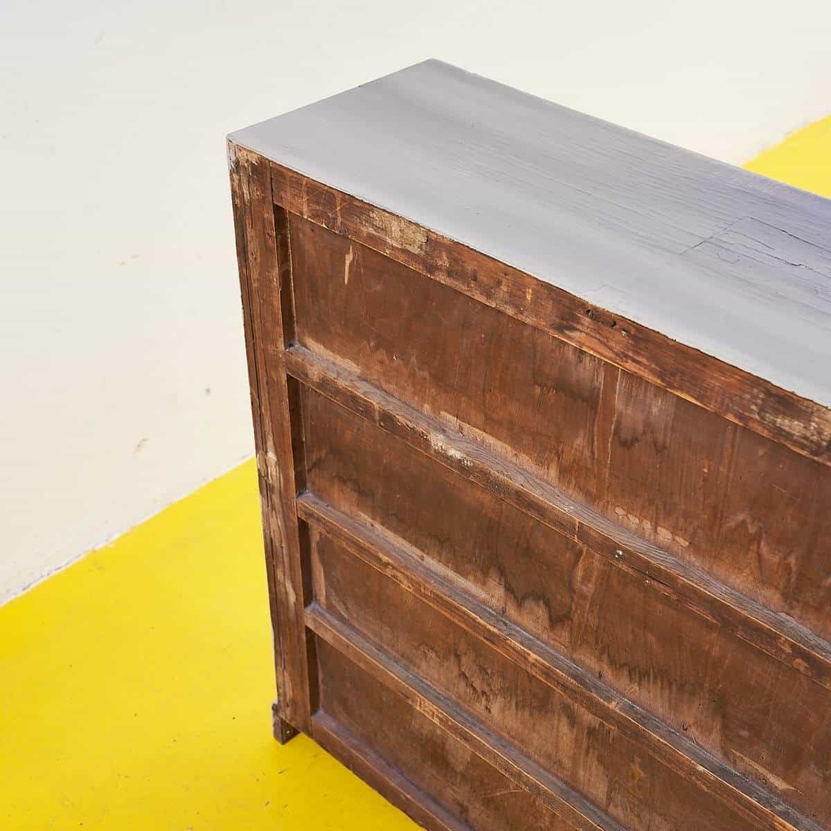 Vintage Sideboard Cabinet In Dove Gray And Wood photo vintage