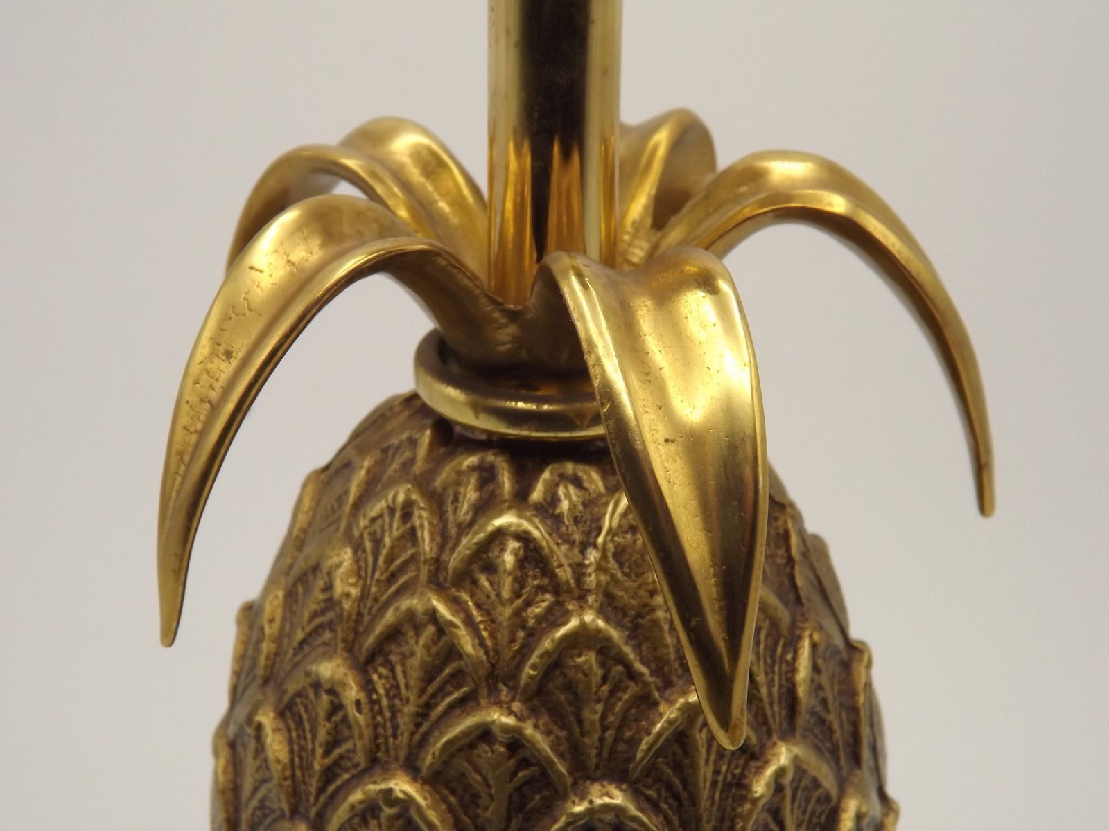 photo furniture French Vintage 1970s Brass And Metal Pineapple Lamp Base In The Style Of Maison Jansen