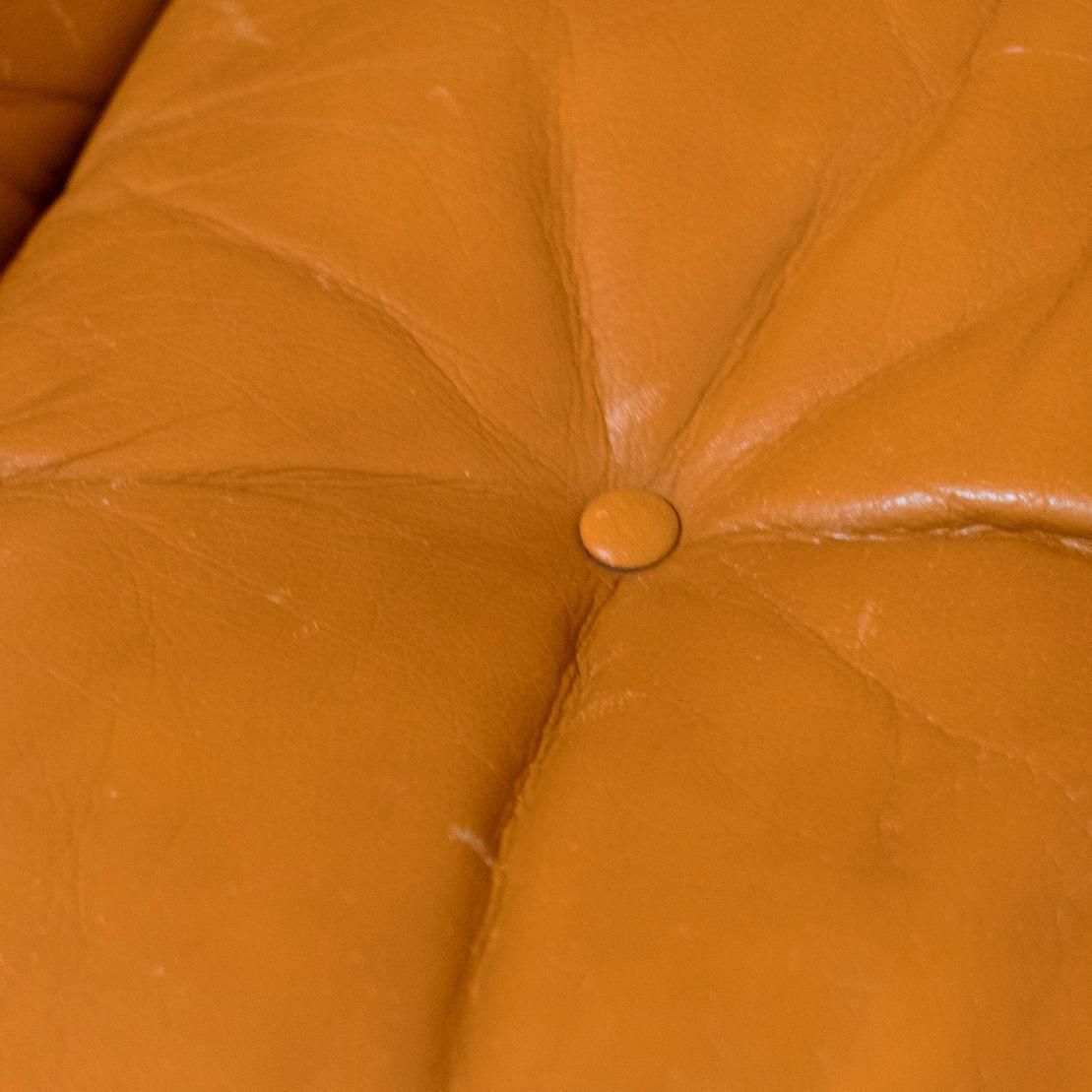 1970 Vintage Coronado Brown Leather Armchairs By Tobia Scarpa For C&B Italia photo for sale