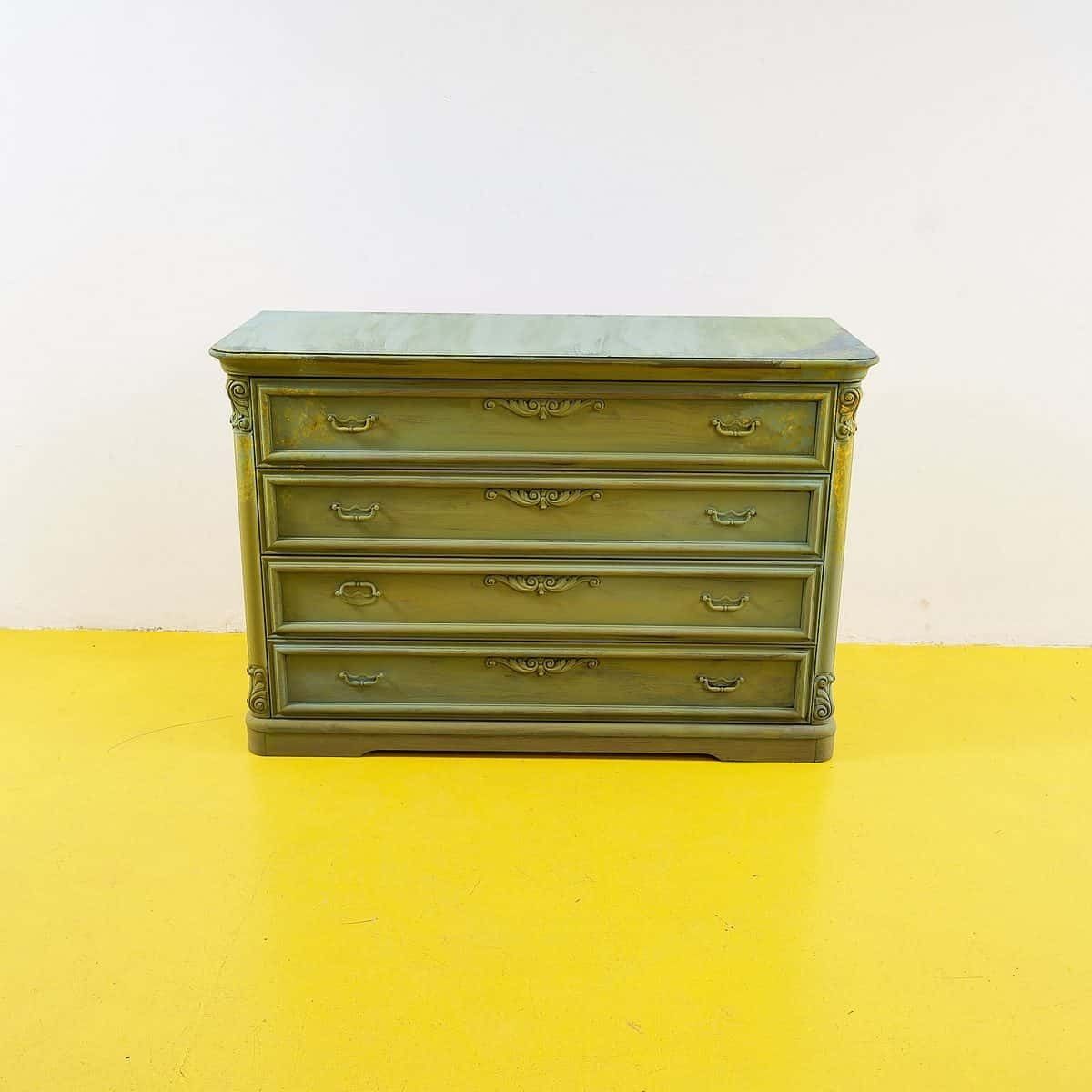 Vintage Dresser With Embossed Details