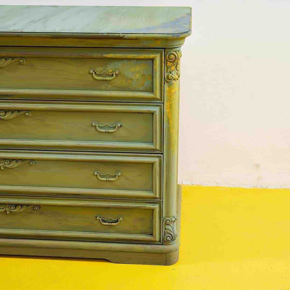 Vintage Dresser With Embossed Details photo for sale