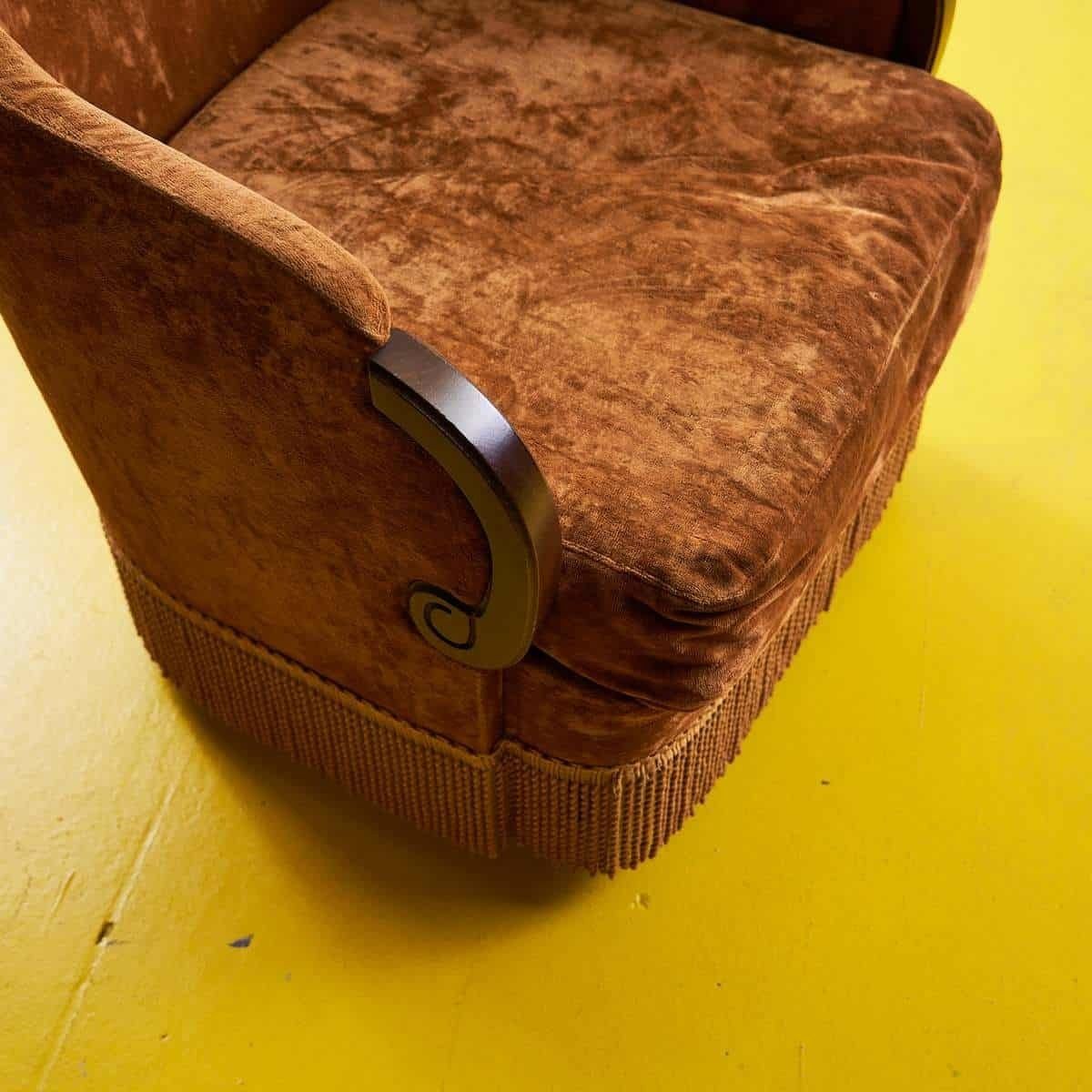 Vintage Armchair With Fringes, 1940s photo 317.0
