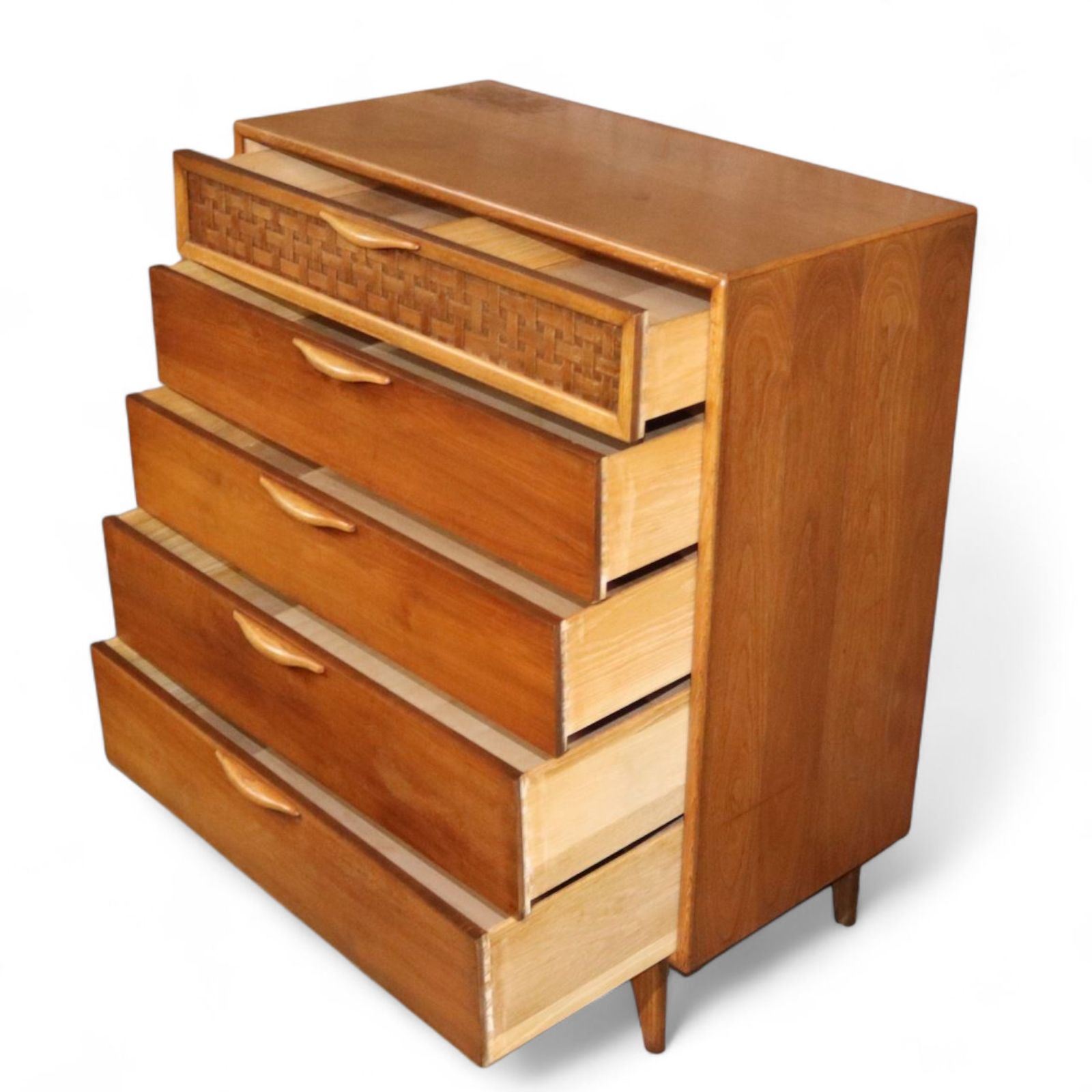 Rare Mid Century Lane ' Perception ' Large Teak Chest Of Drawers photo Furniture