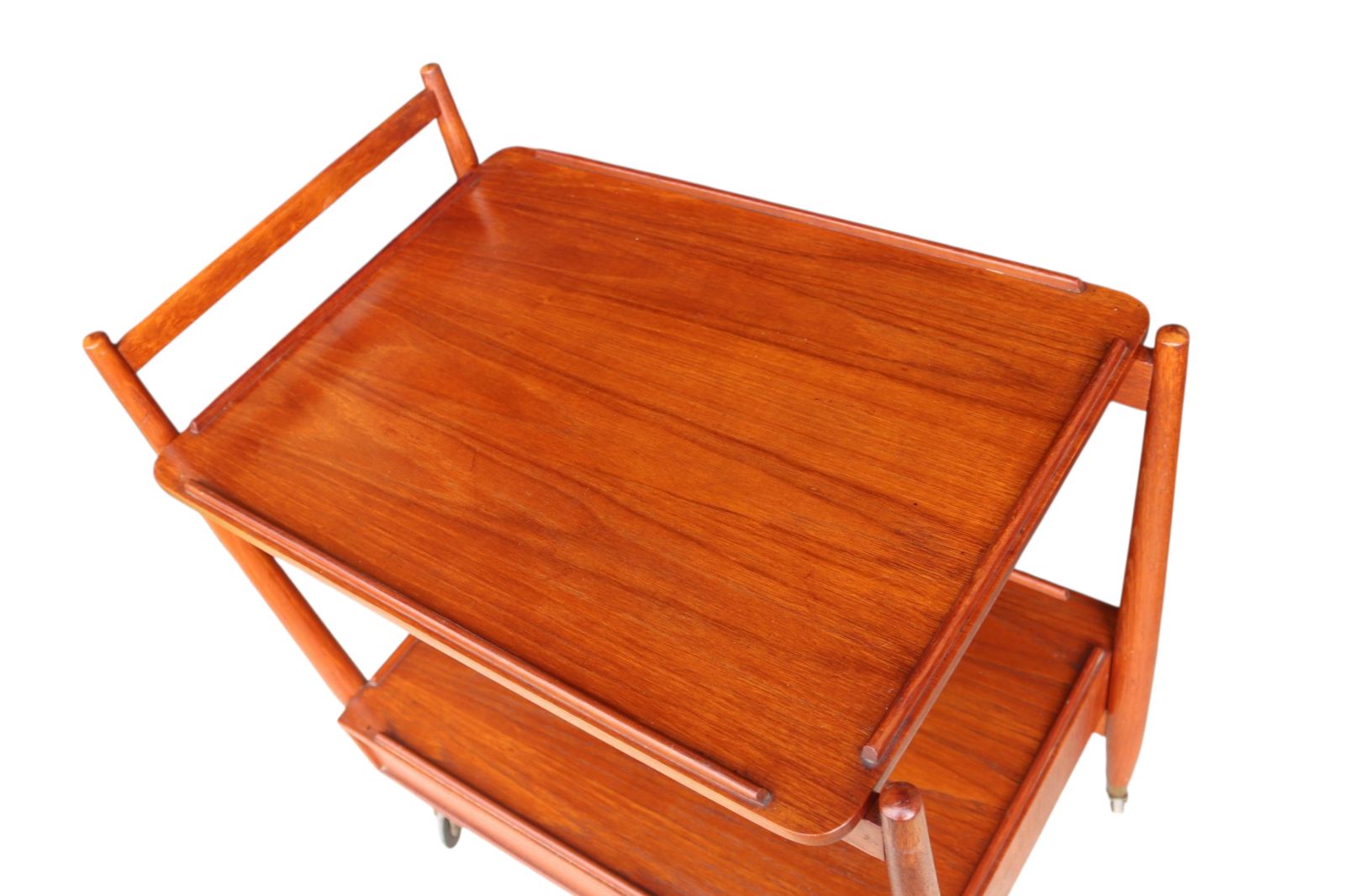 Mid Century White & Newton Teak 2 Tier Serving/Cocktail Trolley photo Furniture