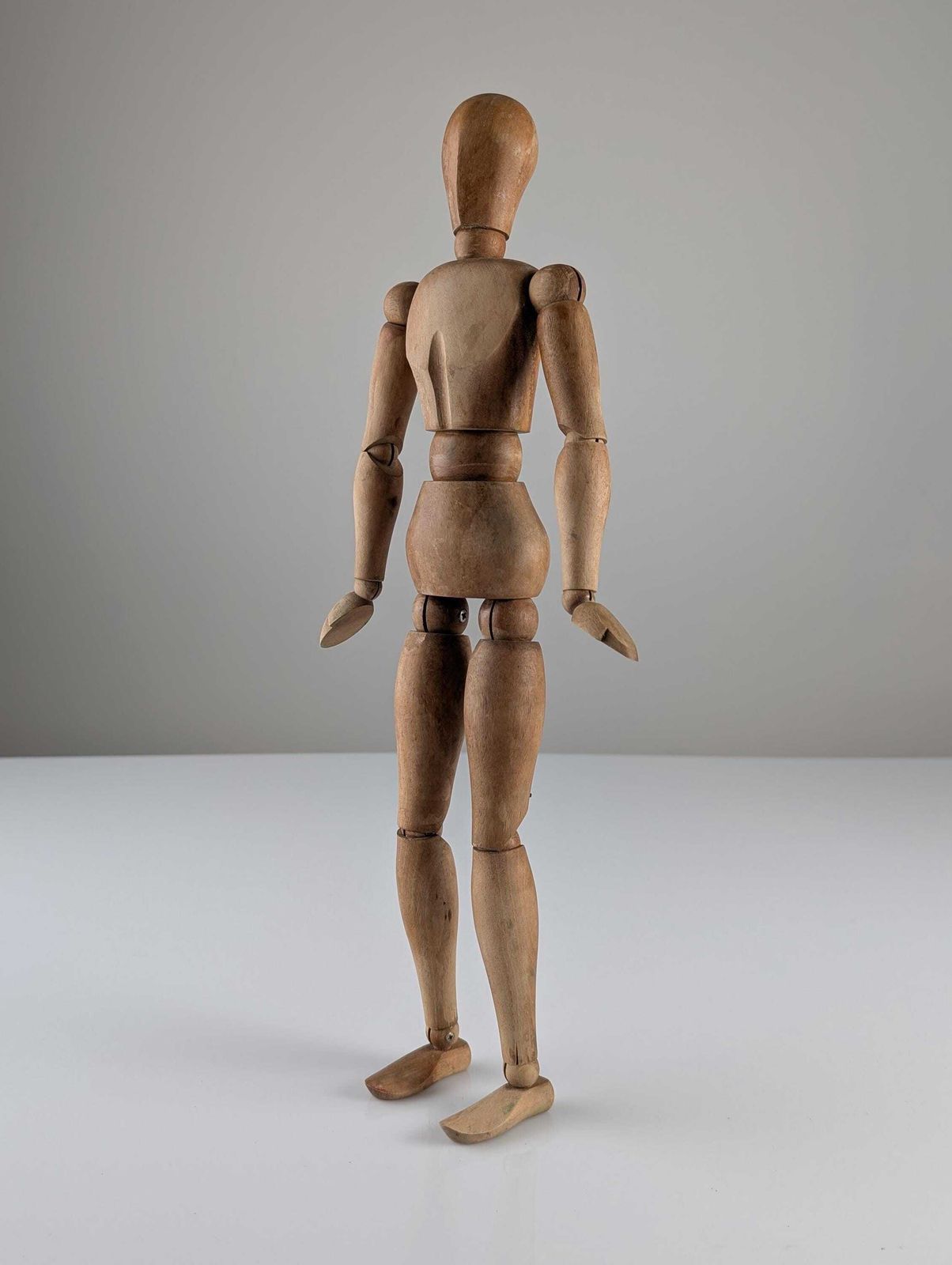 Maniquí De Artista Articulado De Madera Mid Century photo Art